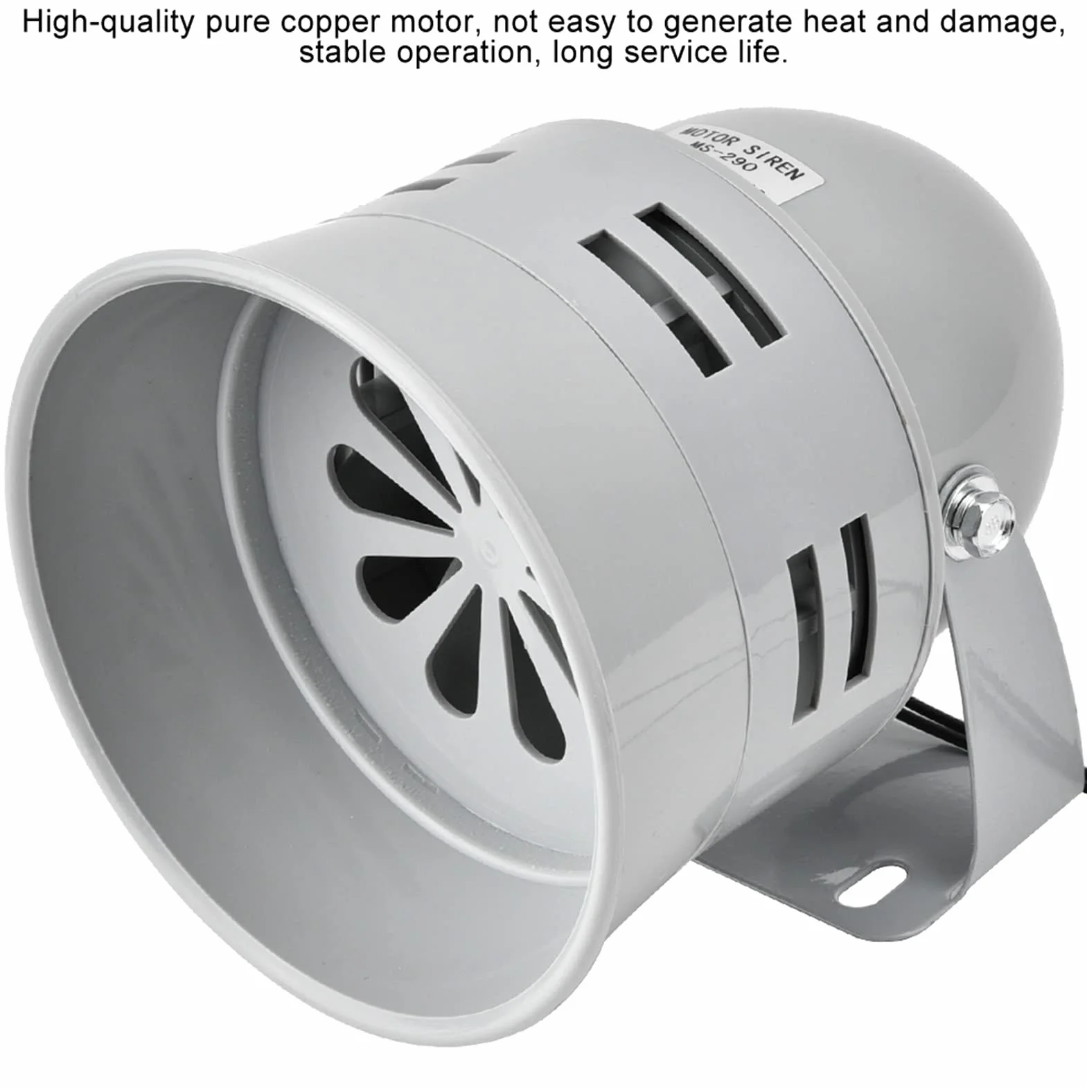 120DB Elektromotor angetriebene Sirene, Mini-Industrie-Elektromotor Hoher Dezibelschutz gegen Diebstahl Daueralarmhorn(AC220V)