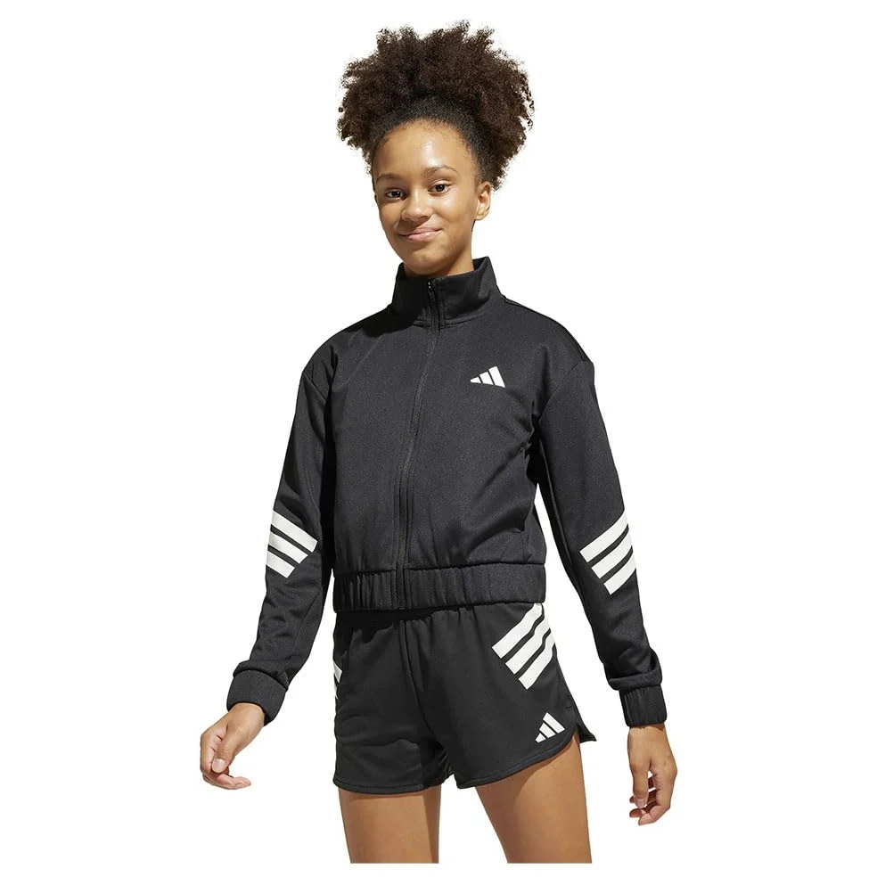 adidas Dziewczynki ALL SPORTS NXT FULL-ZIP HOODIE, black/white, 5-6 Years