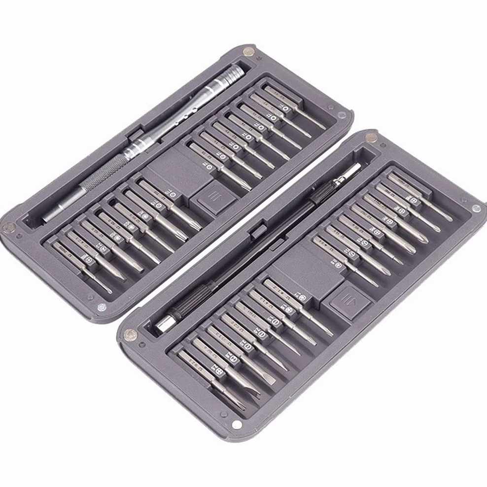 Zestaw precyzyjnych śrubokrętów, 29 w 1 zestaw bitów śrubokrętów, miniaturowy śrubokręt z aluminiową obudową, zestaw naprawczy do elektroniki, smartfona, zegarka, tabletu, konsoli do gier, aparatu f