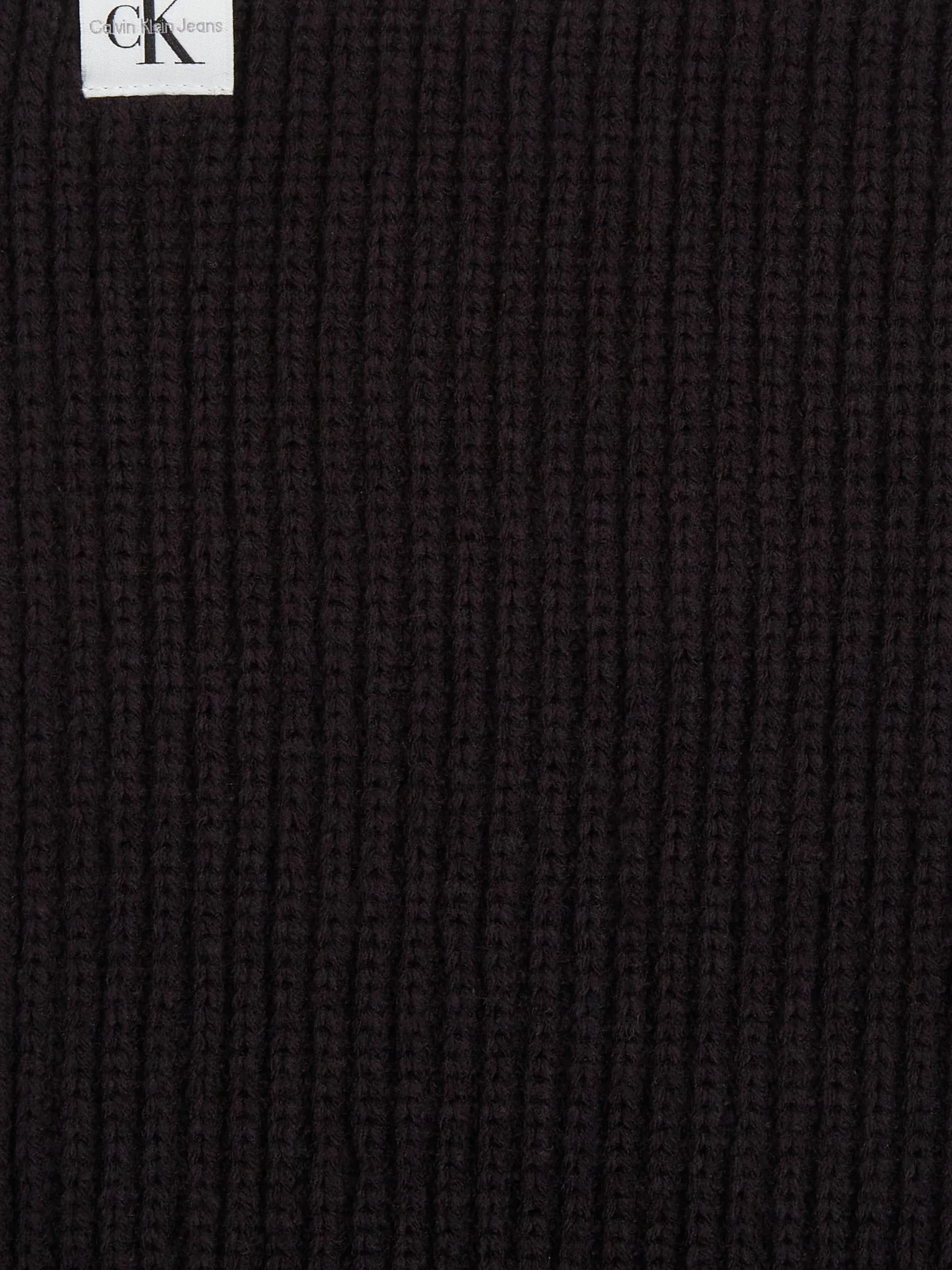 Calvin Klein Szalik unisex MONOGRAM RIB IU0IU00446 szalik o średniej wadze, czarny (Ck Black), jeden rozmiar, Czarny (Ck Black), rozmiar uniwersalny