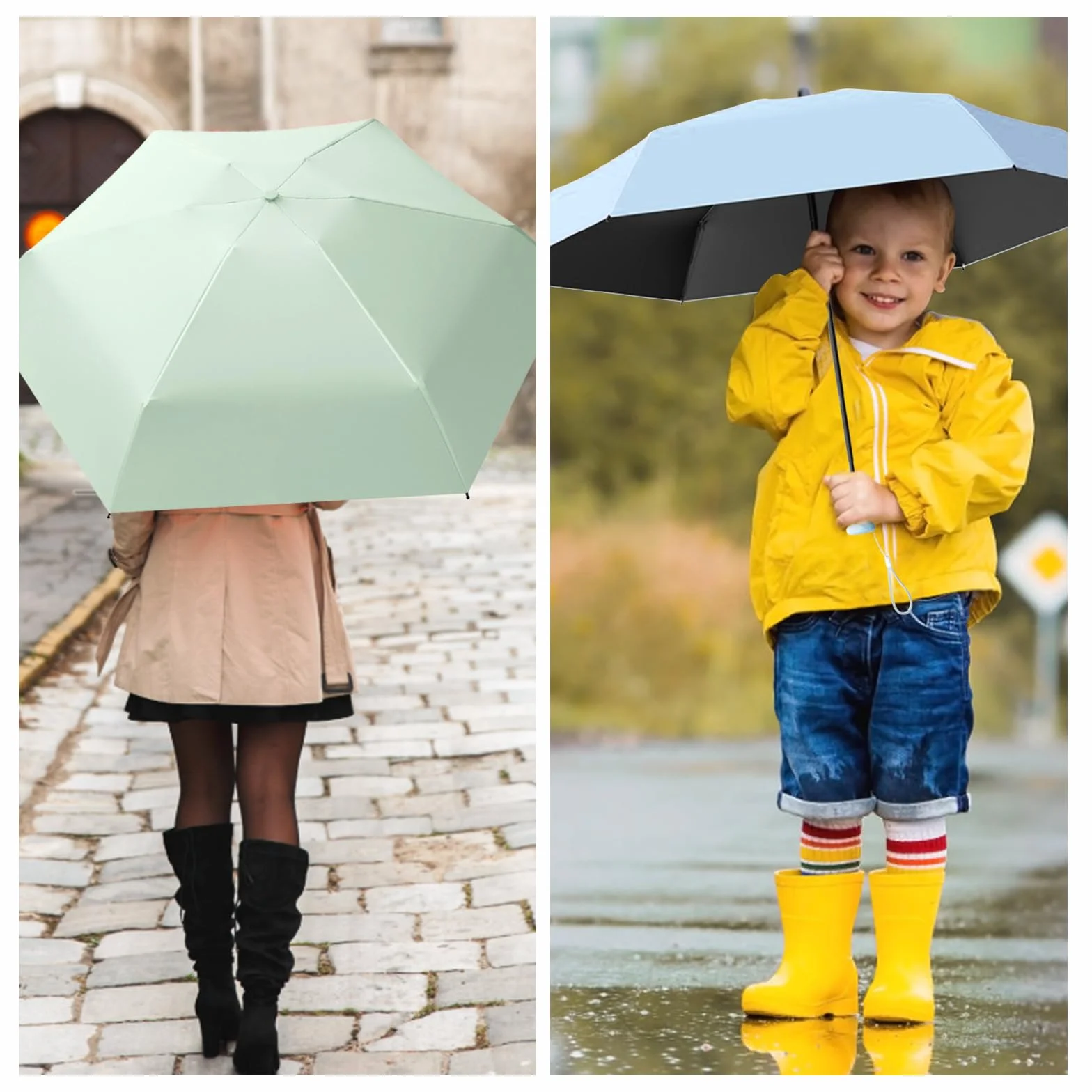 Mini Parasol Kieszonkowy, Składany Parasol Przeciwwiatrowy, Parasol Przeciwsłoneczny, Codzienne Podróże, Zawiera Pudełko Do Przechowywania, Chowany Uchwyt, Unisex