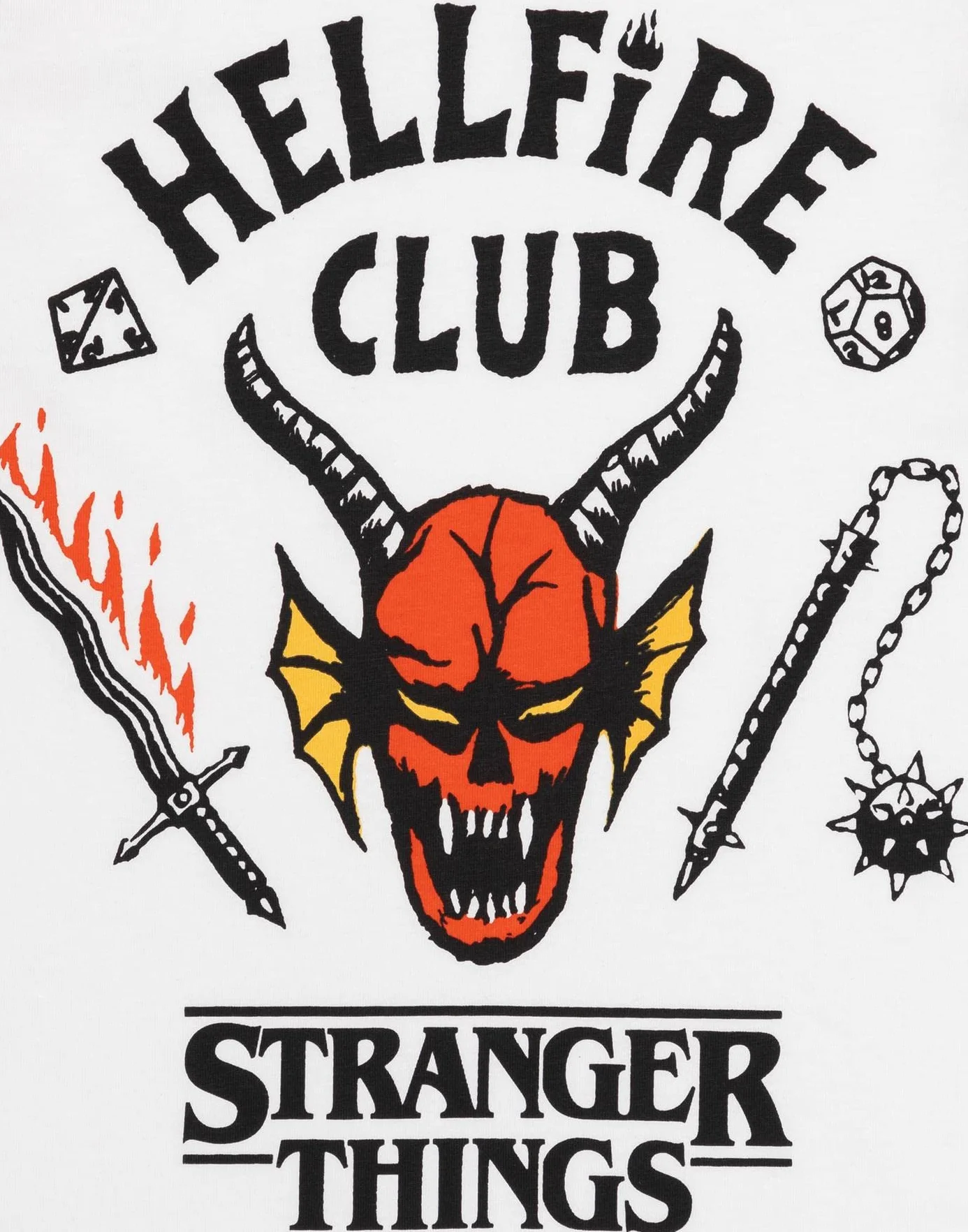Stranger Things Piżamy dla dzieci Hellfire Club T-shirt Spodnie Zestaw Netflix Gadżety serialowe