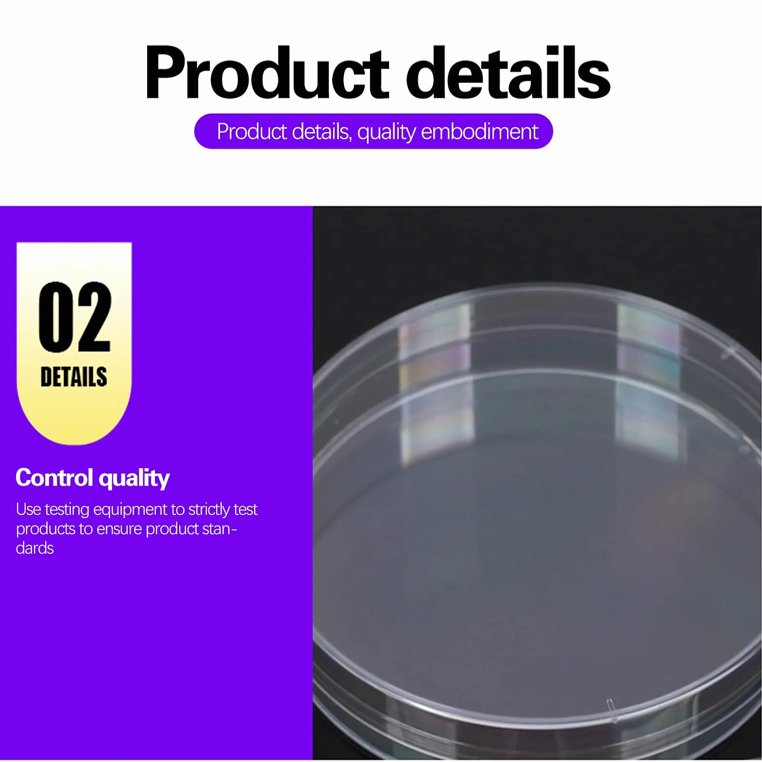 Naczynia Petri 60 * 60 * 15 mm, 10 szt Plastikowe Naczynia Petriego z Pokrywką Przezroczyste sterylne dla Mikroorganizmów Komórki Drożdże Bakteryjne
