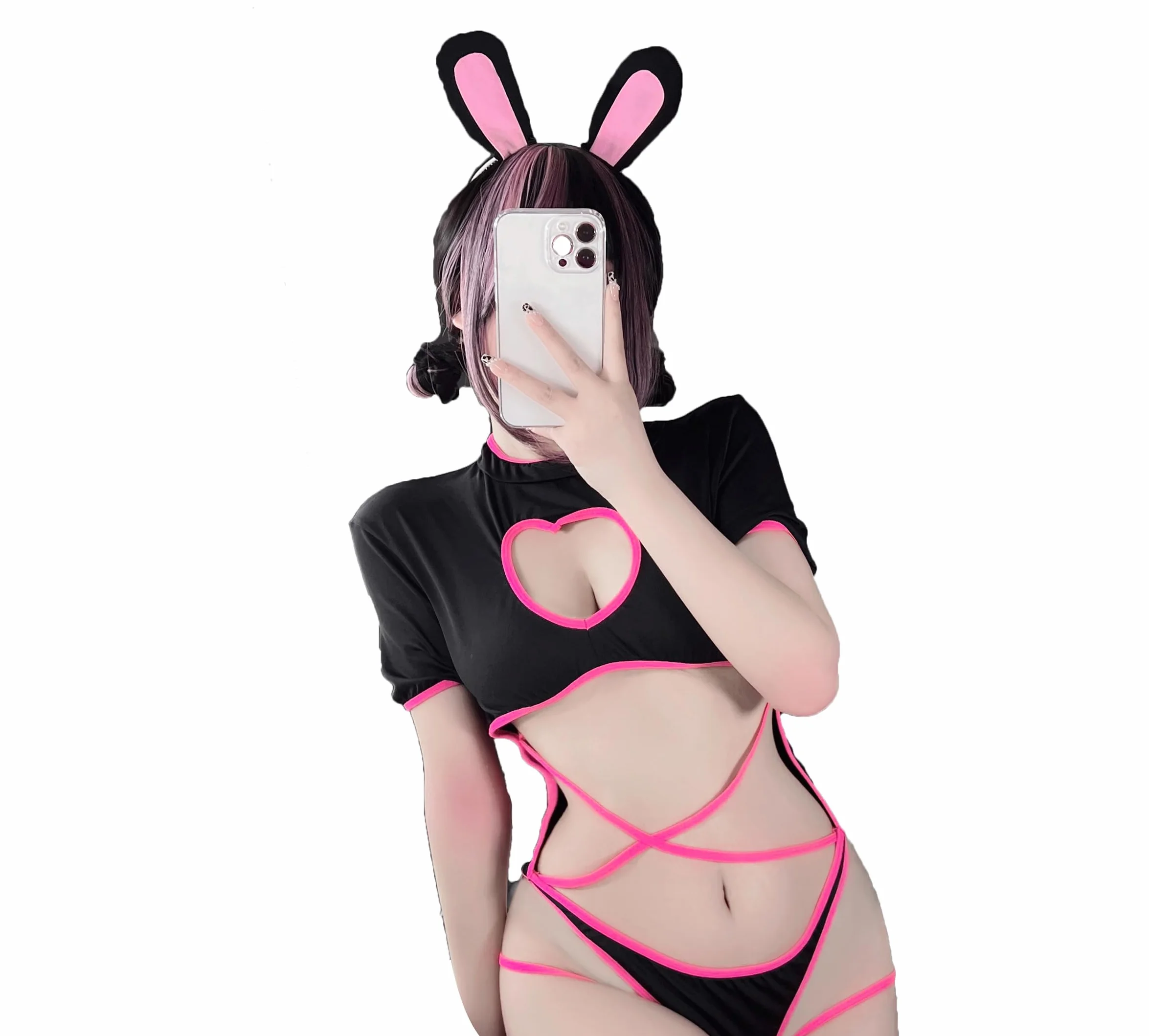 Anime kostium królika cosplay strój pokojówki jednoczęściowe body