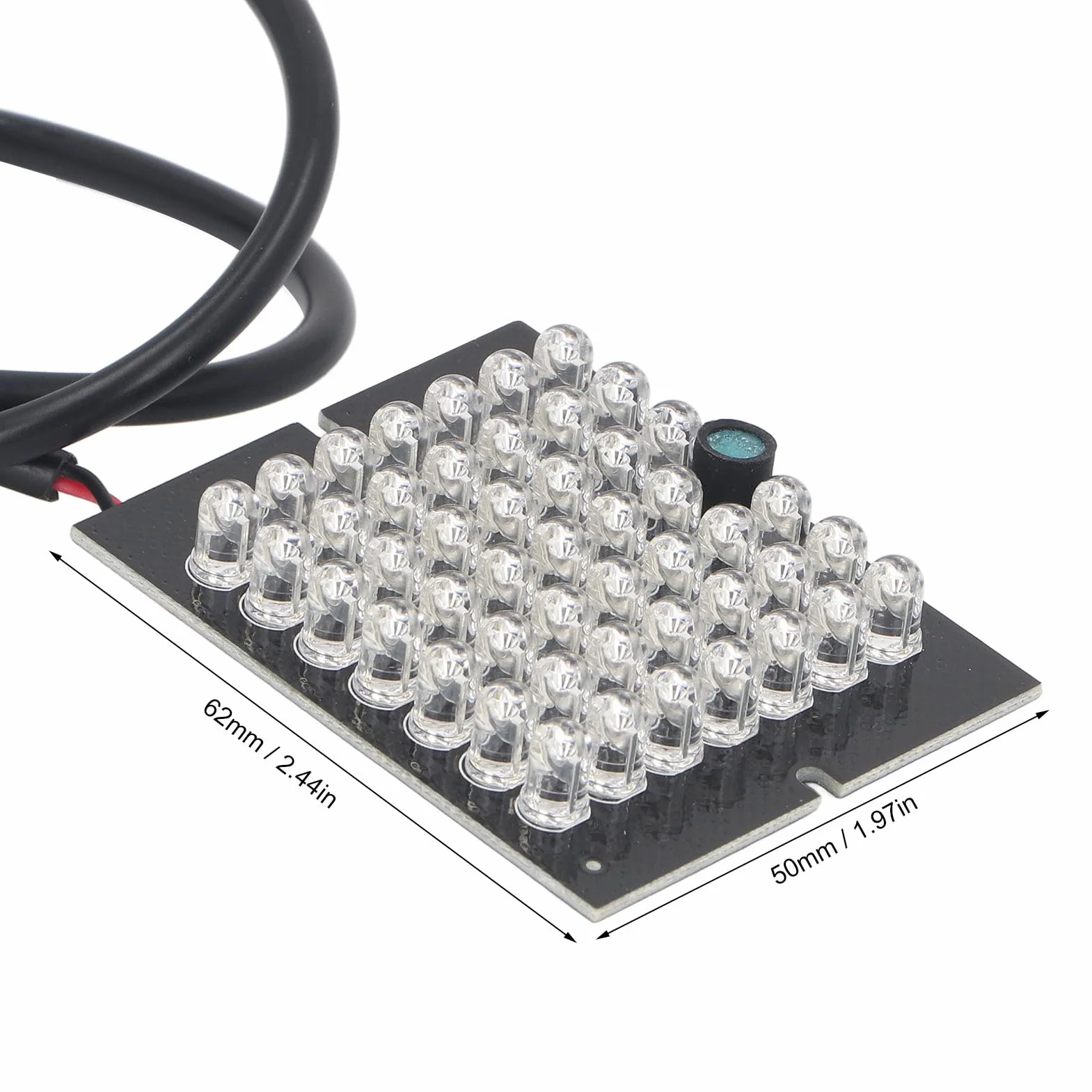 Tablica Lampy IR Oświetlacz IR podczerwień 850nm 48 Koralików IR Lampa Noktowizyjna LED DC12V do Wnętrz na Zewnątrz