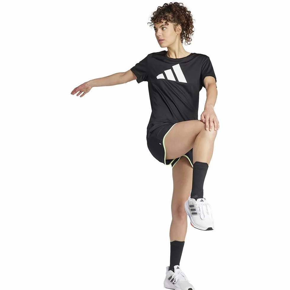 adidas Damskie szorty Run It, XS, 3 cale czarne, Czarny, XS