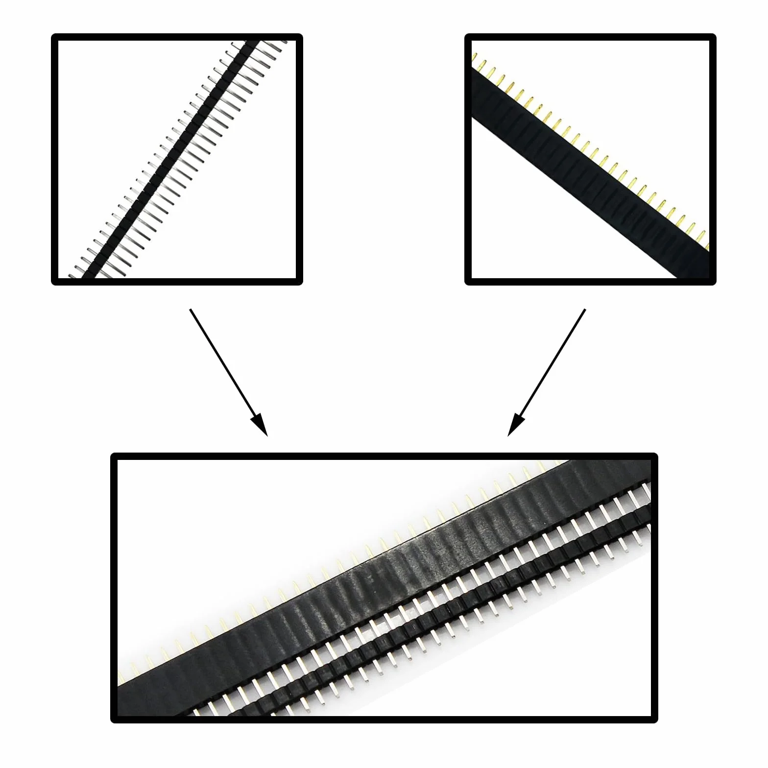 50 sztuk 2,54 mm Breakaway Platine 40 Pin wtyk nagłówek męski i żeński listwa pinowa PCB lutowanie listwa lutownicza piny lutownicze płytka perforowana do Arduino Prototyp Shield