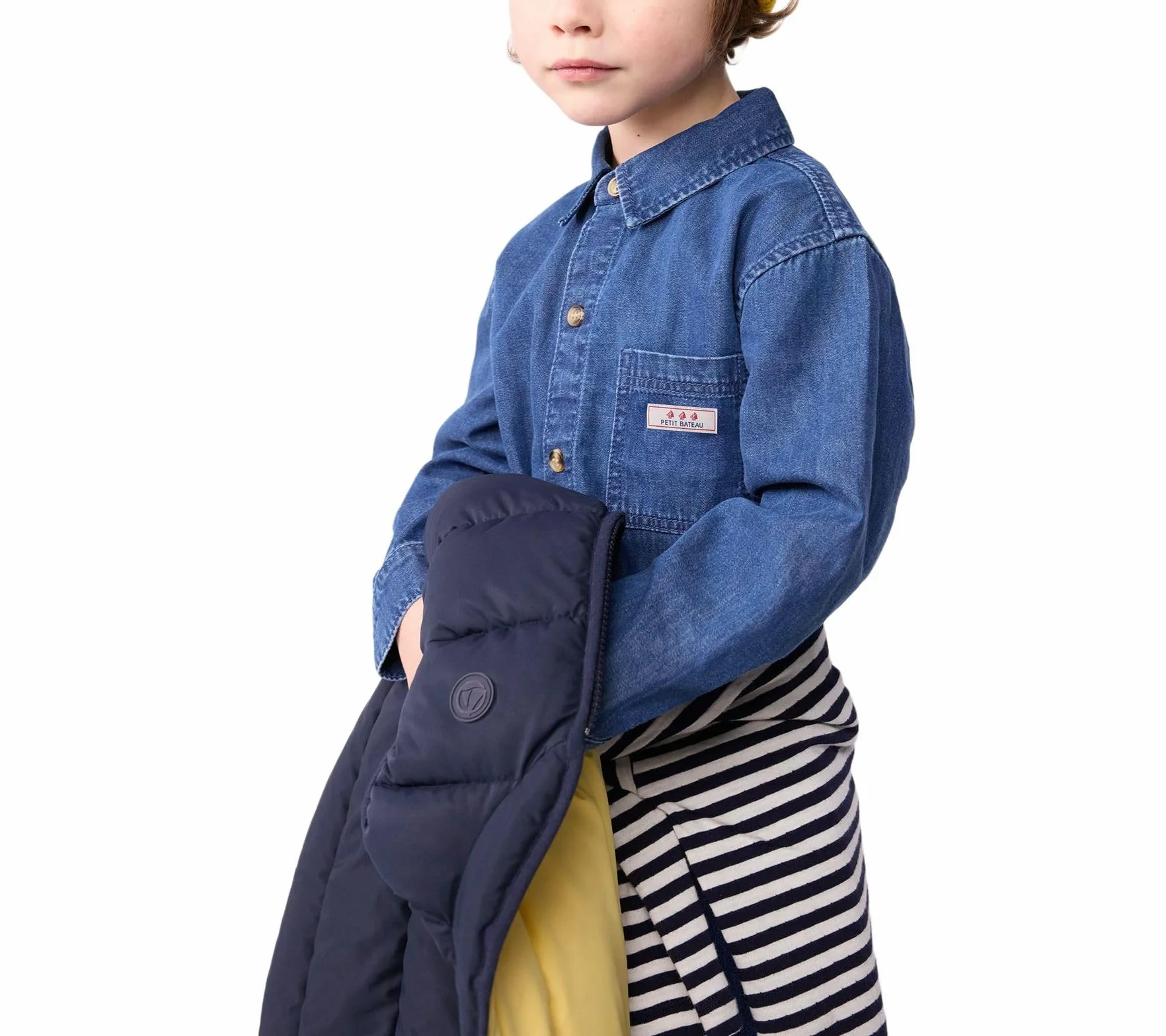 Petit Bateau Czapka dziecięca z dzianiny z podszewką polarową, Żółty, 10-12 ans