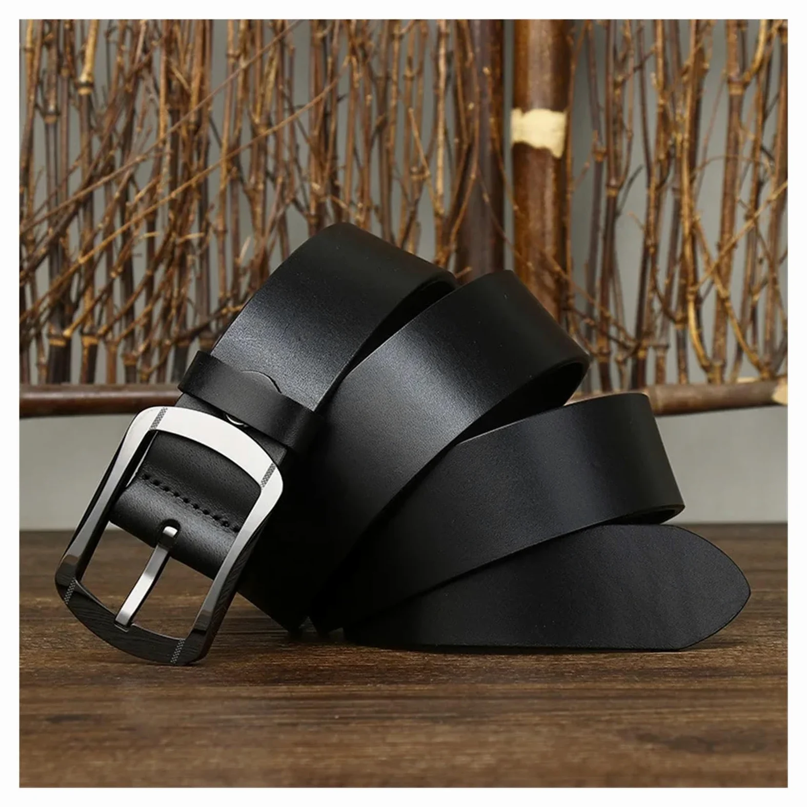 3,8 cm szpilka ceramiczna klamra skóra bydlęca męski pasek w talii paski do dżinsów Casual Homme