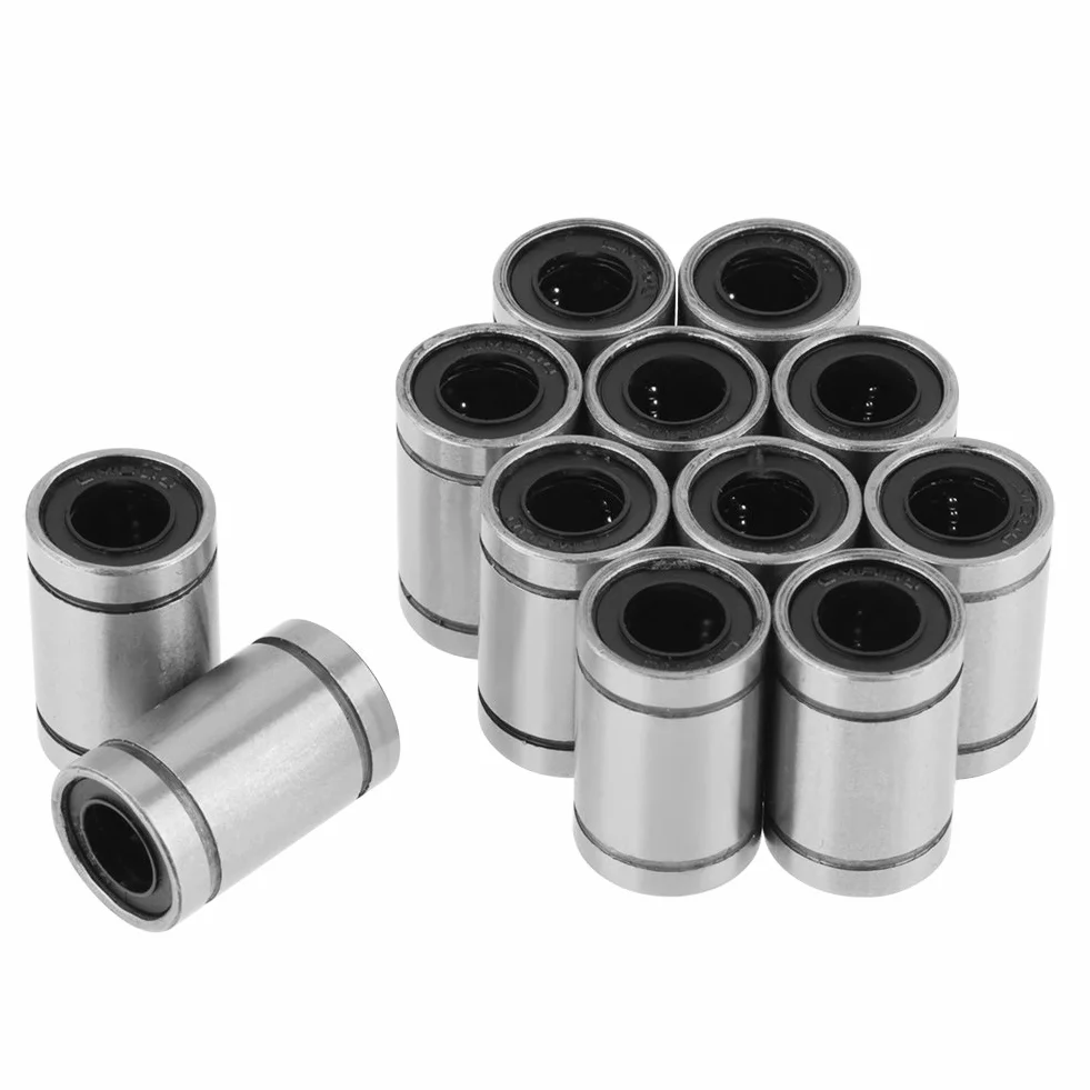 Łożysko liniowe LM8UU, 12 sztuk 8 mm, łożysko tulejowe, 8 x 15 x 24 mm, łożysko kulkowe tulejowe, do części CNC do drukarki 3D