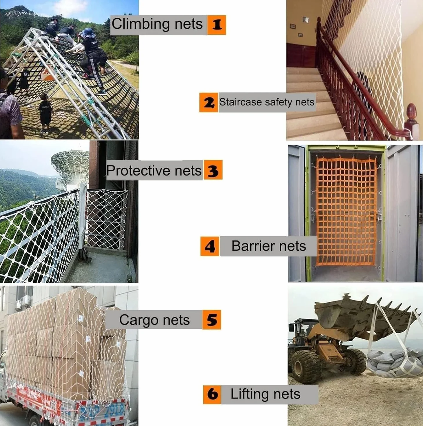 Cargo Lifting Nets, Pallet Cargo Nets, Lifting Nets Heavy Loads, Sling Hanging Nets, Sling Lifting Nets (Size : 1.5 X 1.5M/Mesh 10cm/Load 2t)