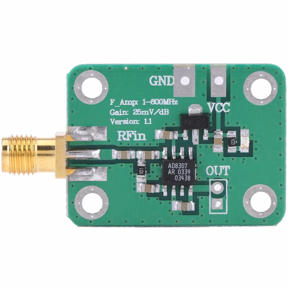 Moduł detektora logarytmicznego RF Akozon 1-600MHz Tester mocy sygnału wysokiej częstotliwości -74dBm do 18dBm Wykrywanie częstotliwości radiowej