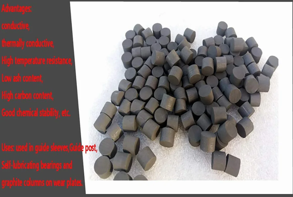 Średnica 14 Mm Pręt Grafitowy Pręt Węglowy Przemysłowe Naukowe Smarowane Cząstki Grafitu/100 Pcs/Long 10Mm