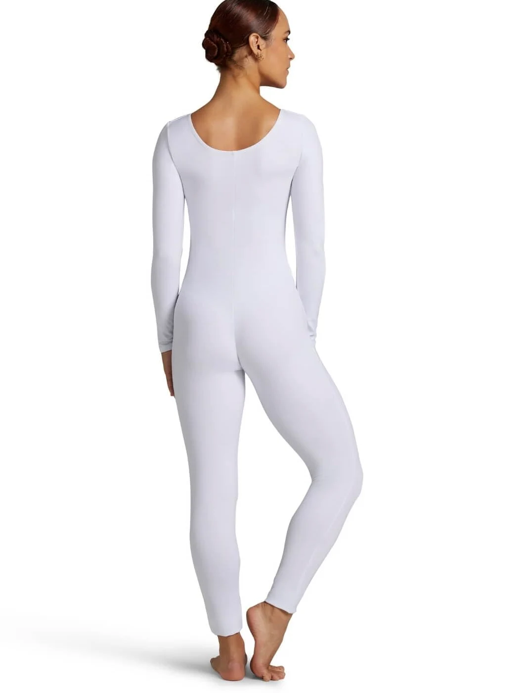 Capezio Unitard damski z długim rękawem, biały, S