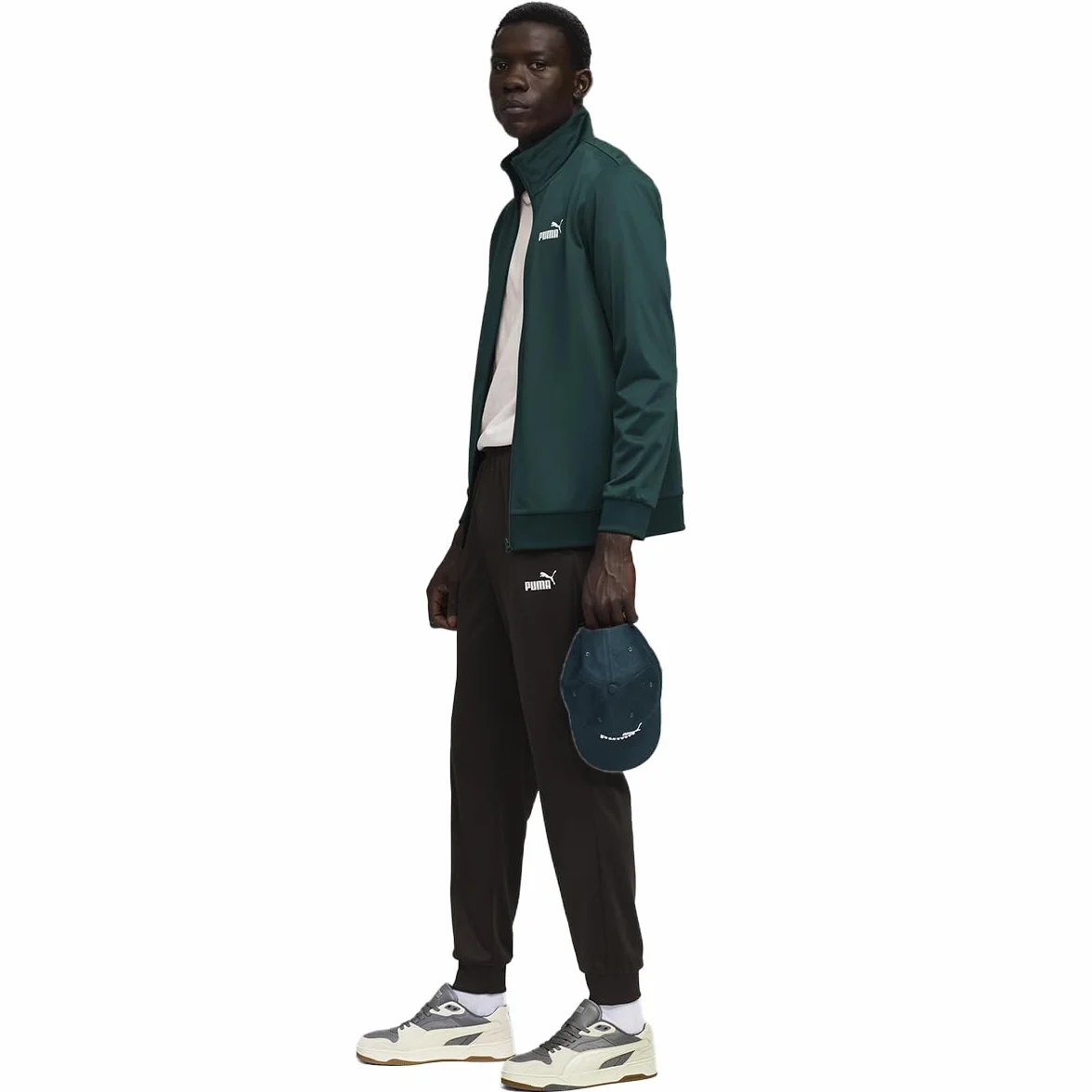 Puma Męski dres treningowy Essentials Poly Zielony Kod 684847-75
