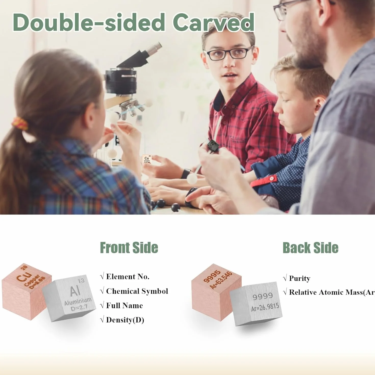 Element Cube zestaw metalowych sześcianów o grubości 10 mm do 99,99% czystości, kostka wolframowa, bizmut i 18 innych dla studentów, nauczycieli, miłośników nauki, kolekcja i majsterkowanie