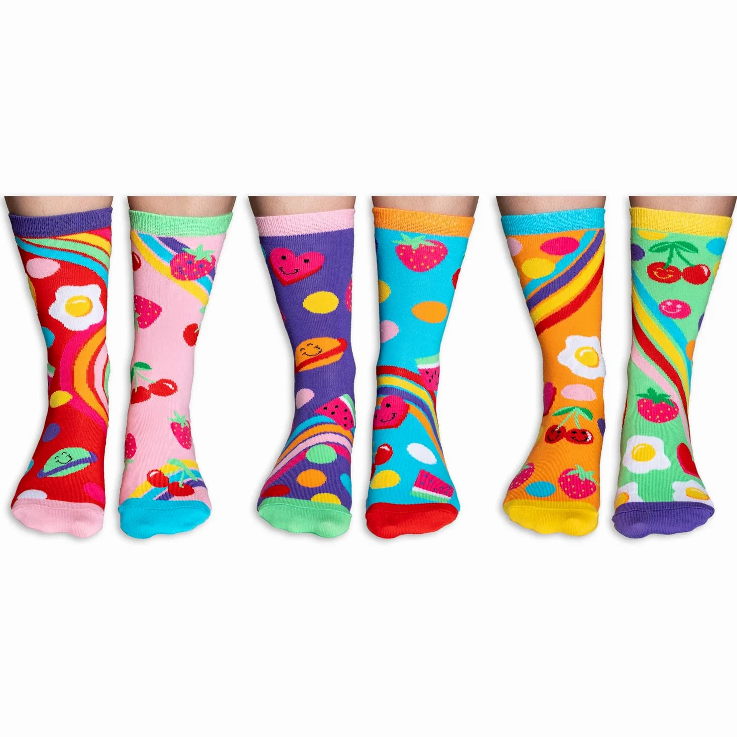 United Oddsocks Box 6 For Girls UK 12-5,5 EUR 30,5-38,5