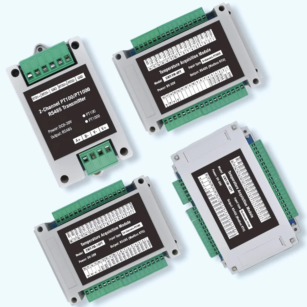 16 kanałów PT1000 Rs485 Modbus Moduł akwizycji temperatury wyjściowej