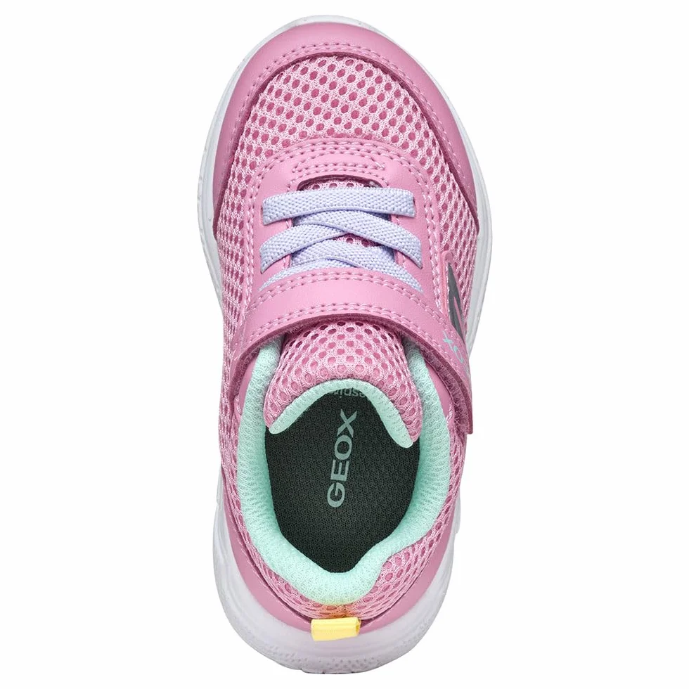 Geox Niemowlęta B SPRINTYE Girl D Sneakers, różowe/Watersea, 23 EU, różowy, 23 EU