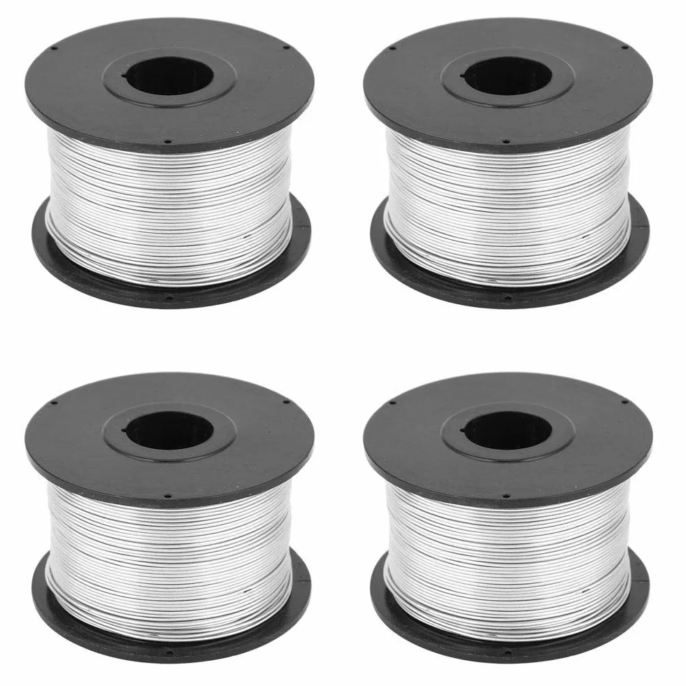 4 szt. stalowy drut wiążący drut ze stali nierdzewnej, drut stalowy do automatycznego spajania średnica drutu 0,8 mm, długość drutu 110 m