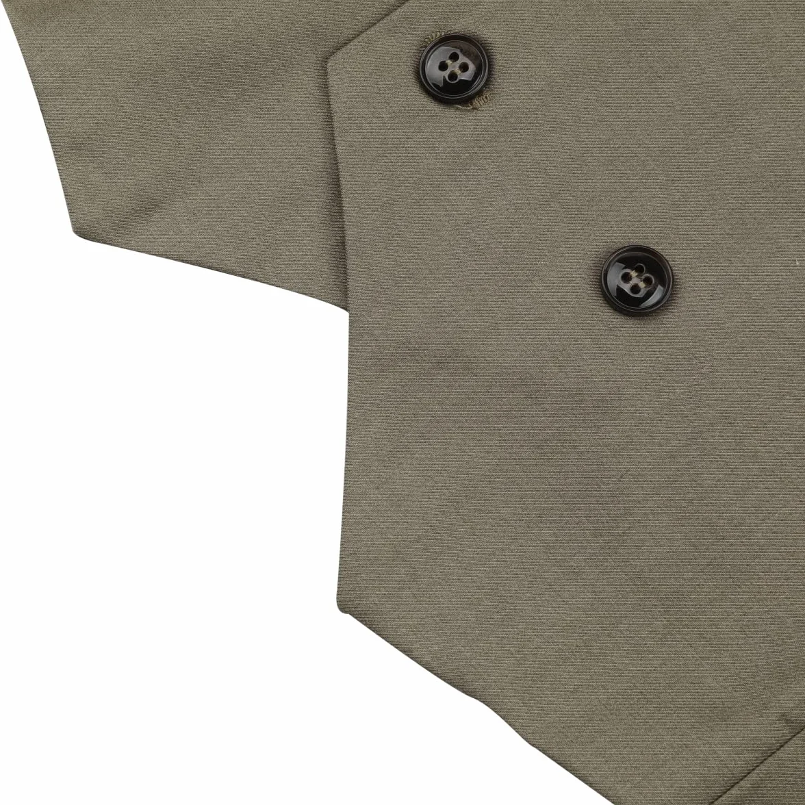 YOUTHUP Męska dwurzędowa kamizelka slim fit, formalna kamizelka garniturowa, na co dzień, na wesele, imprezę, kamizelki