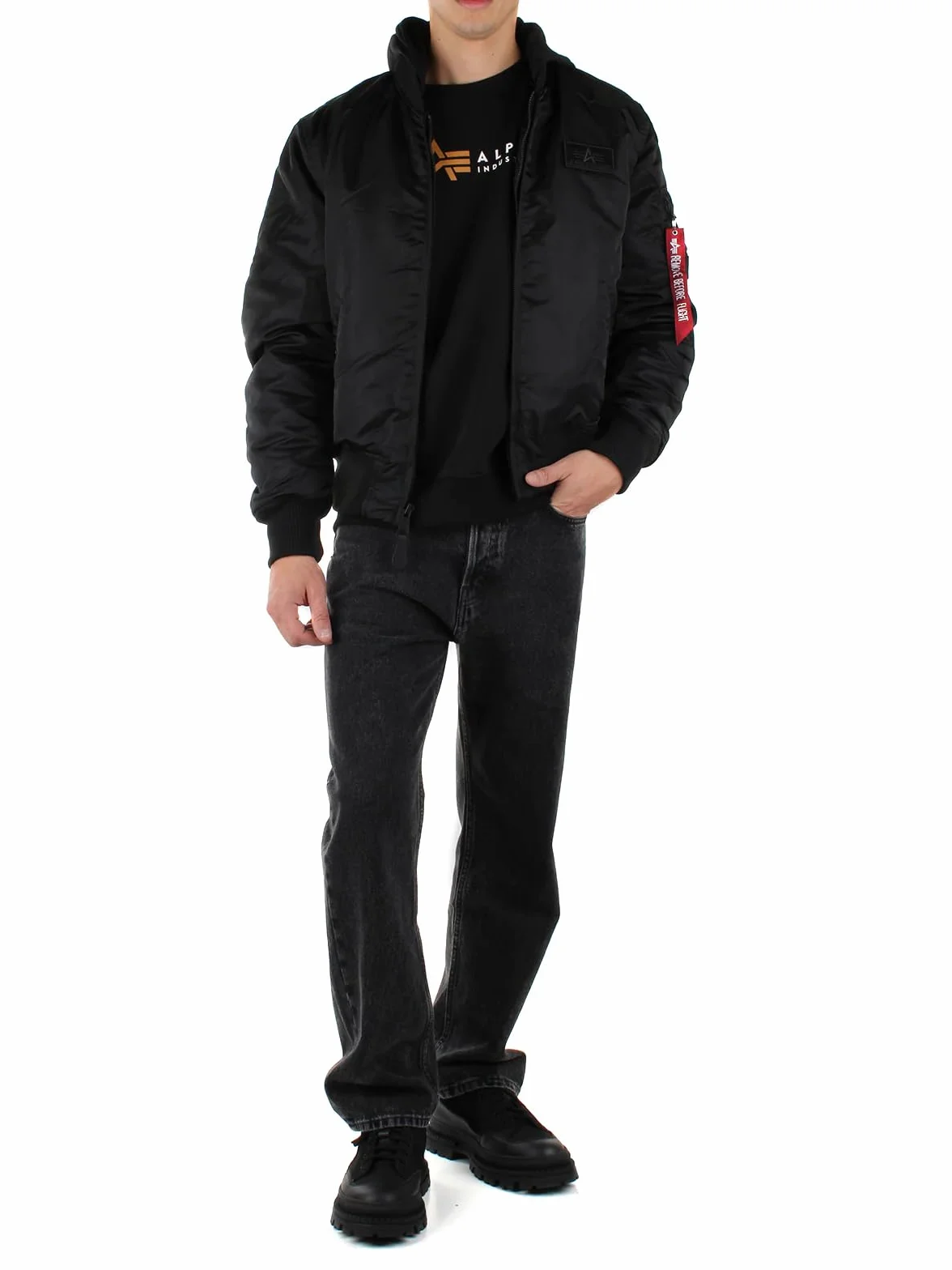 Alpha Industries Sweter pullover Mężczyźni Alpha Industries Bluza Label Sweater dla mężczyzn (1 w zestawie)
