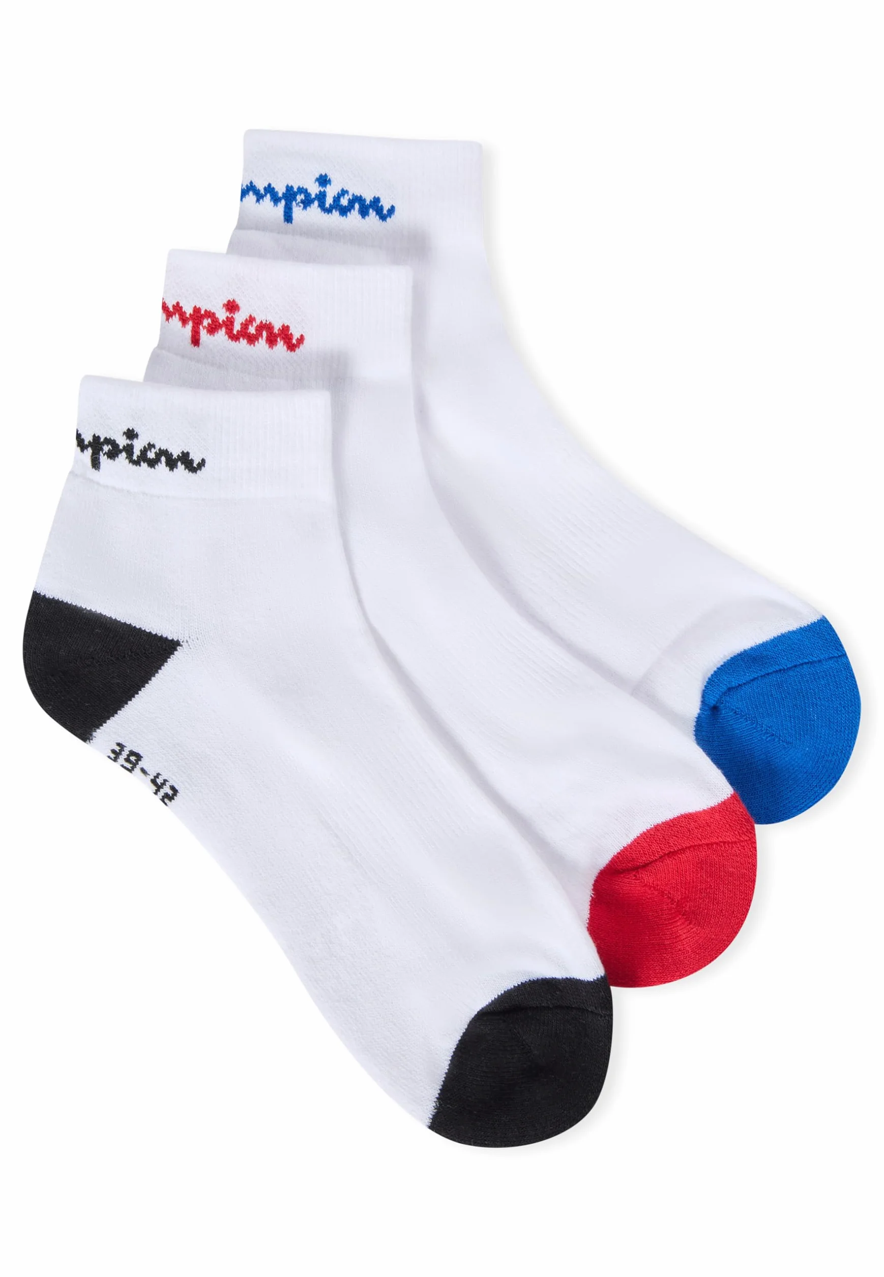 Champion Core Multicolor 3pp Quarter Skarpetki Uniseks, Biały, 35-38