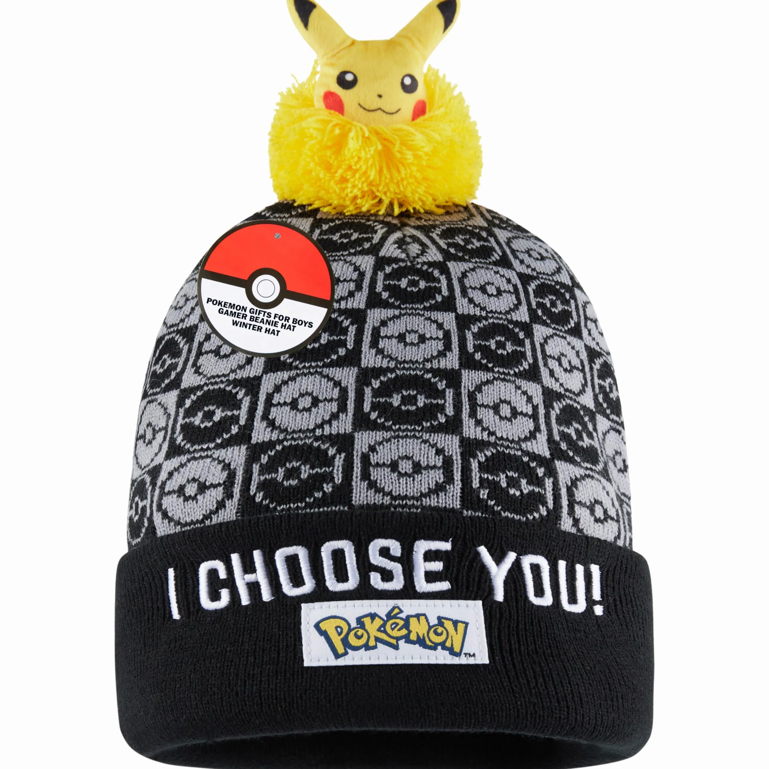 Pokemon dziecięca czapka beanie, przytulna dzianinowa czapka zimowa, jeden rozmiar, prezenty dla dzieci