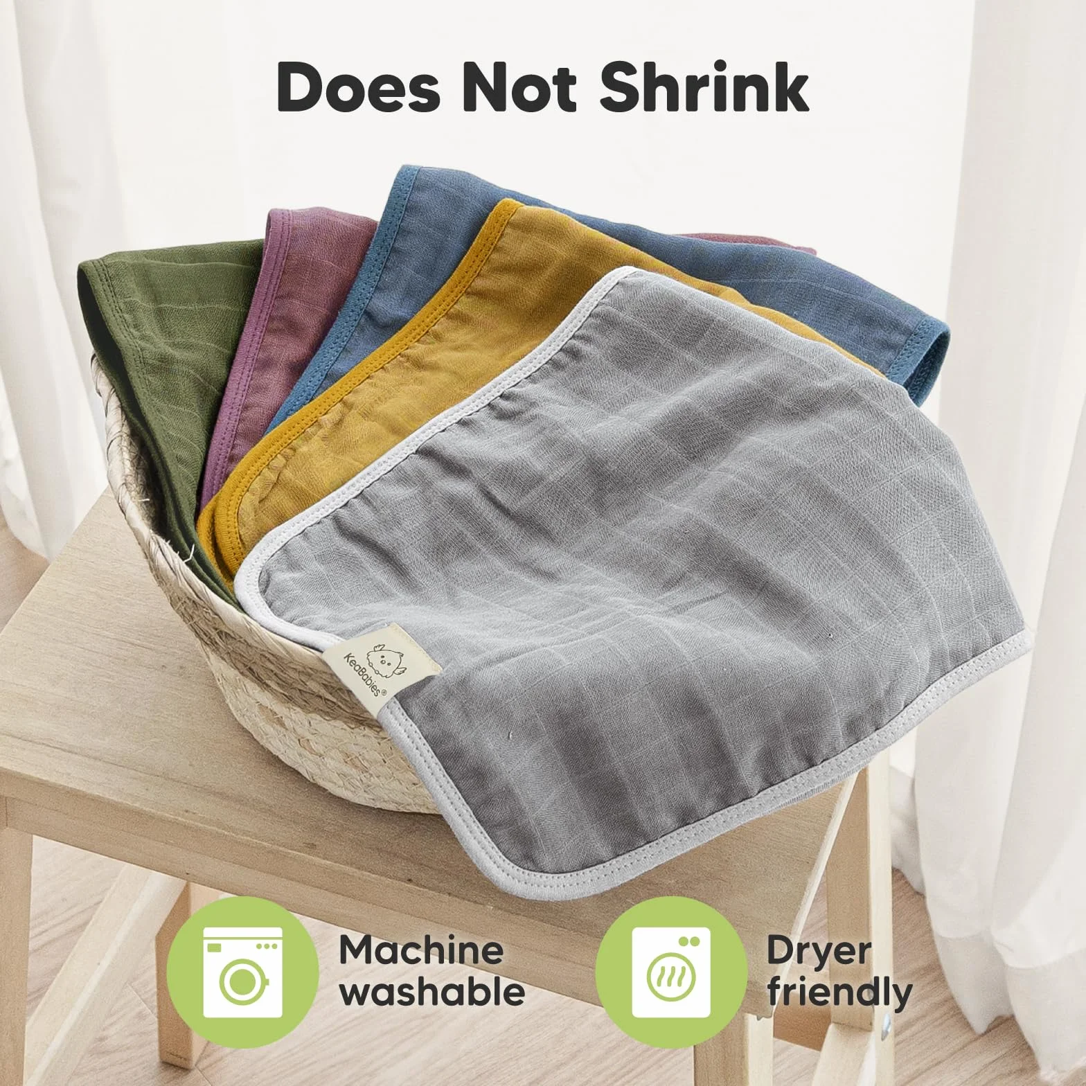 5-Pack Muslin Burp Cloths for Baby Boys, Girls - Baby Burp Cloths, Burp Clothes for Baby Girl, Boy, Neutral Burping Cloths for Babies, Burp Rags, Viscose from Bamboo Cotton Burp Cloth (Corals)