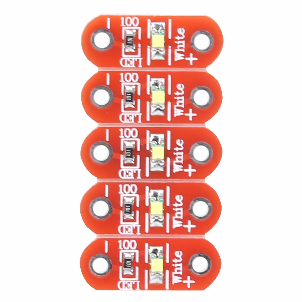 Jeanoko Biały Lilypad LED, dobrze zaprojektowane, białe diody LED, montowane na powierzchni, 50-częściowe komponenty elektroniczne LED do 3~5 V