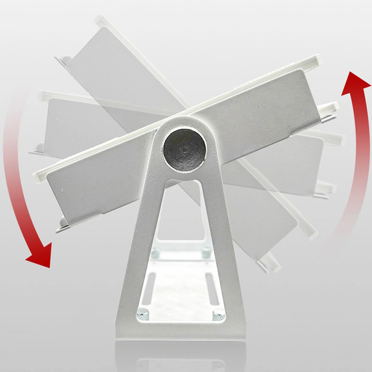 Fabater Obrotowy, Uniwersalny Uchwyt Wentylatora ze Stopu Aluminium, Regulowany Stojak o 360 Stopniach dla Wentylatorów Komputerowych 120 Mm 140 Mm, z Wstępnie Wywierconymi Otworami (WHITE)