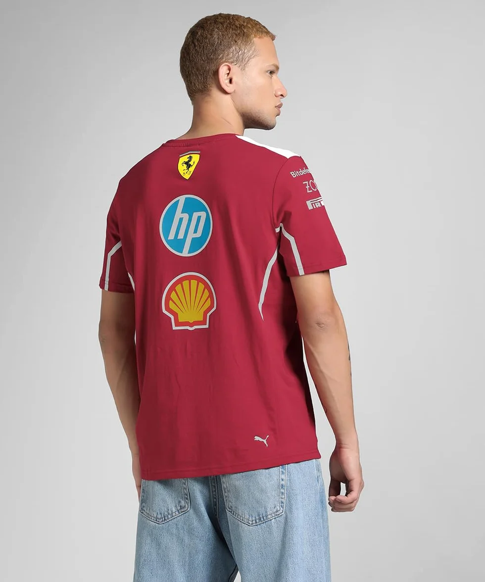 PUMA Koszulka drużynowa Scuderia Ferrari F1 2025 czerwona
