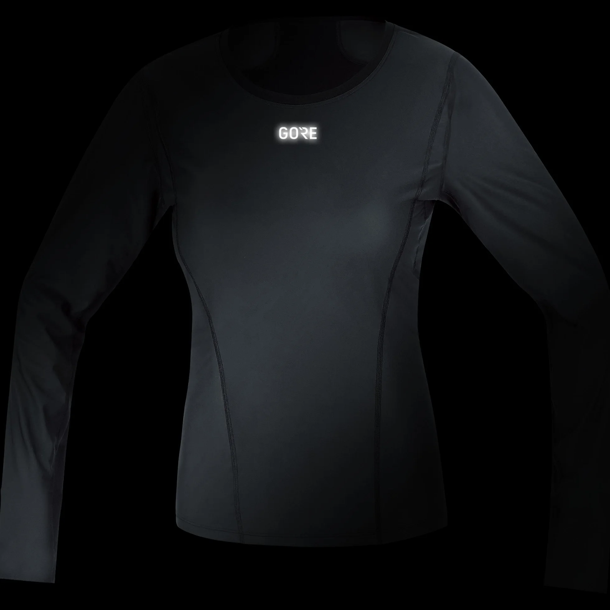 Gore Wear Kobiety M Wmn GWS BL L/S Shirt Koszulka Termiczna, Czarny, 38