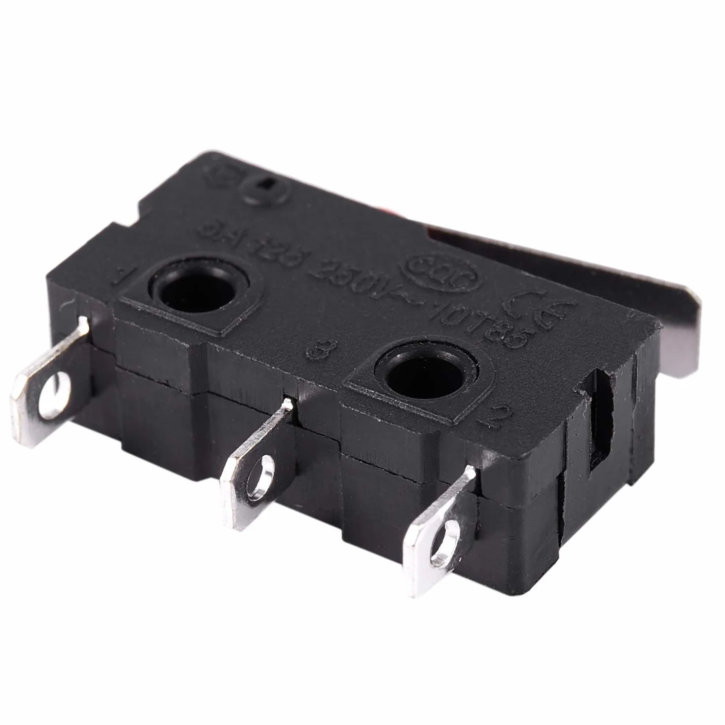 20 sztuk AC 125 V 250 V 5 A SPDT 3-pinowy wyłącznik krańcowy z tworzywa sztucznego czarny + srebrny