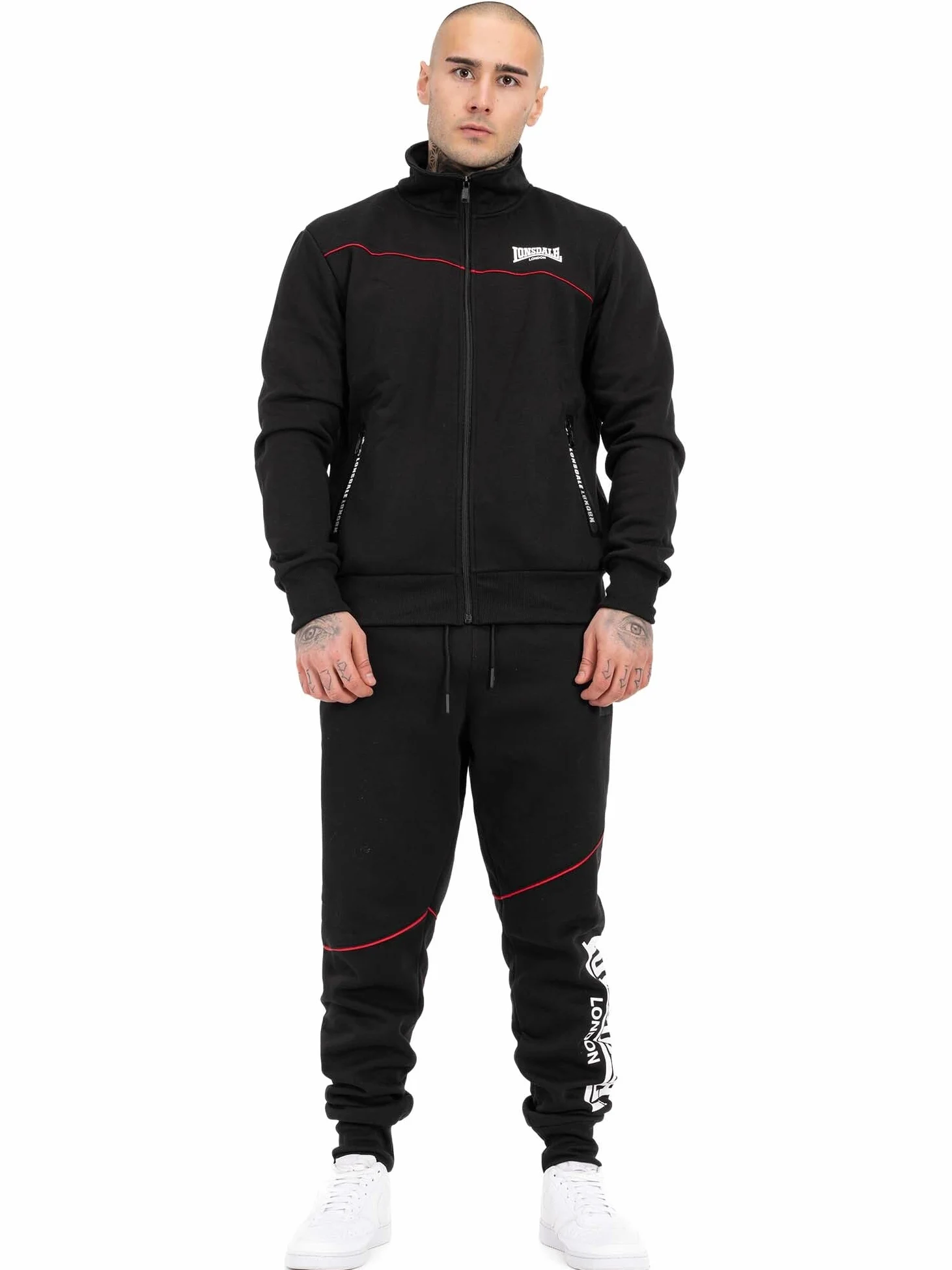 Lonsdale M?ski dres treningowy Geddington, kolor: czarny, rozmiar: M