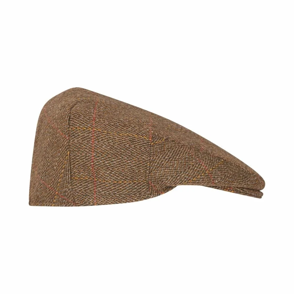 Walker & Hawkes - dziecięca czapka z suwakiem tweed - styl country - ciemnoniebieska, brązowy, XXL