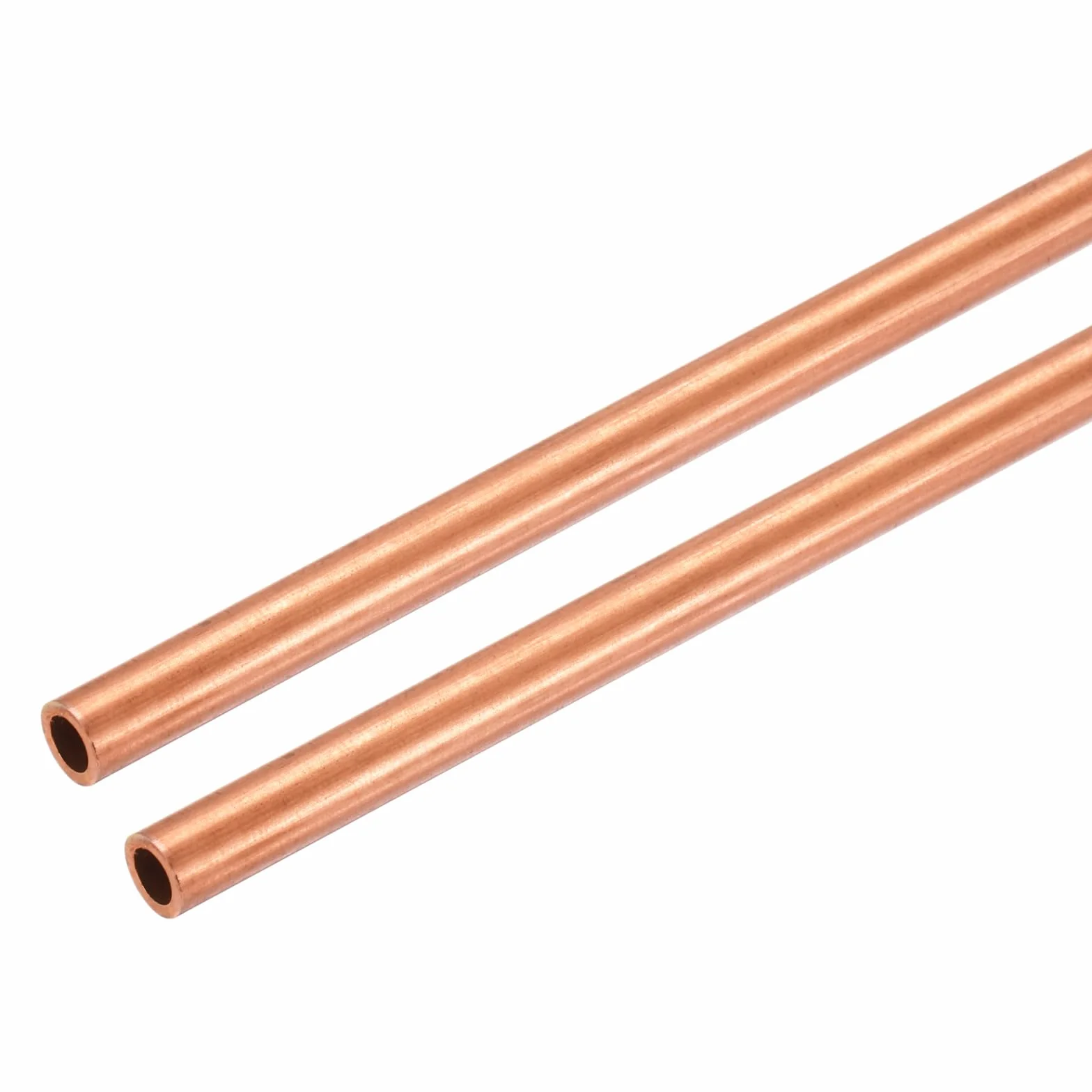 QUARKZMAN Okrągła rura miedziana, 6 mm OD x 0,5 mm grubość ściany x 200 mm (7,9 cala) długość naturalna rura miedziana bezszwowa prosta rura metalowa dla, rzemiosło przemysłowe (zestaw 2 sztuk)
