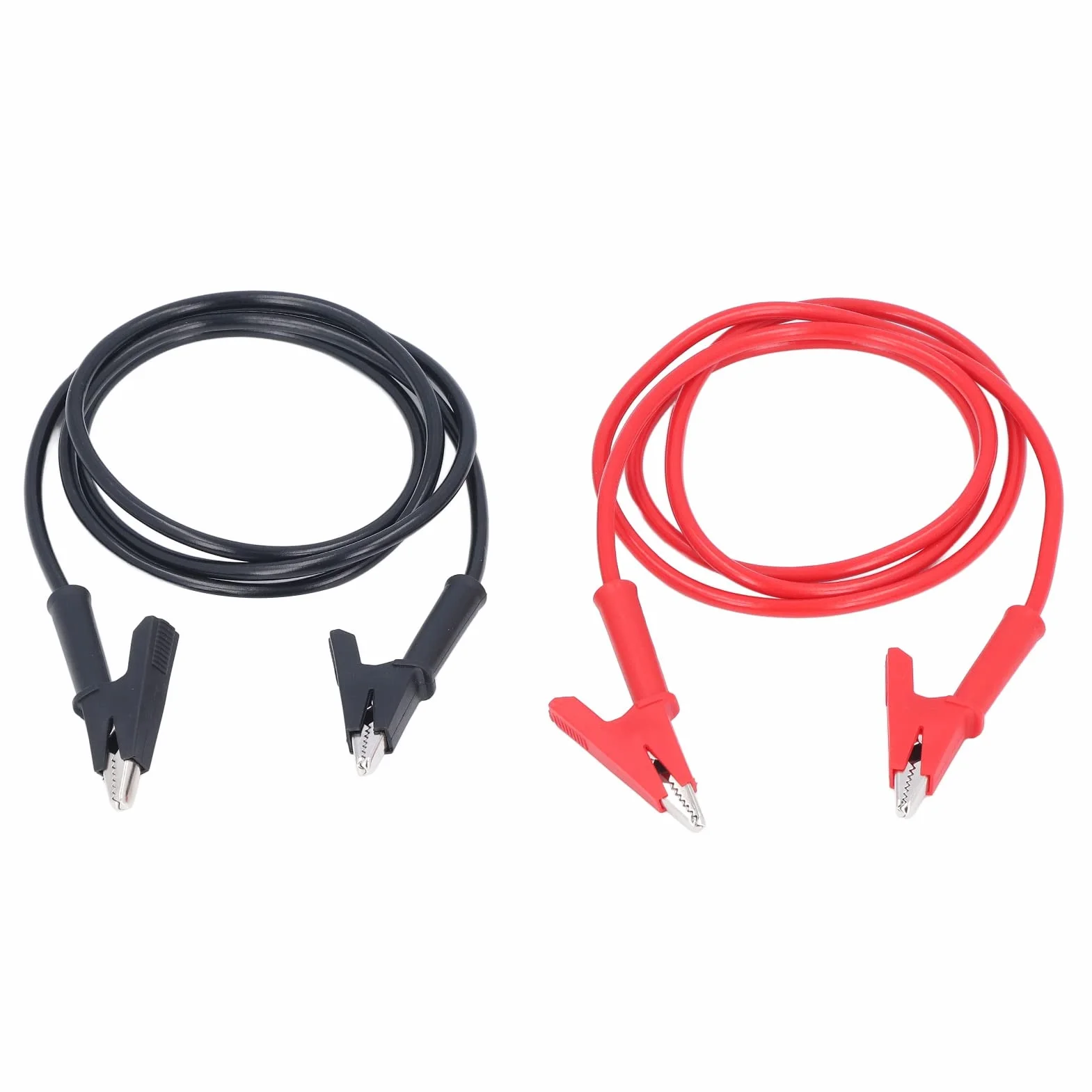 Kabel z Podwójnymi Końcówkami Krokodylowymi, 1 Zestaw Podwójnych Zacisków Krokodylkowych, Mosiężne Silikonowe Zaciski Krokodylkowe, 20A 3000V Podwójne Zakończone, Przewody Pomiarowe