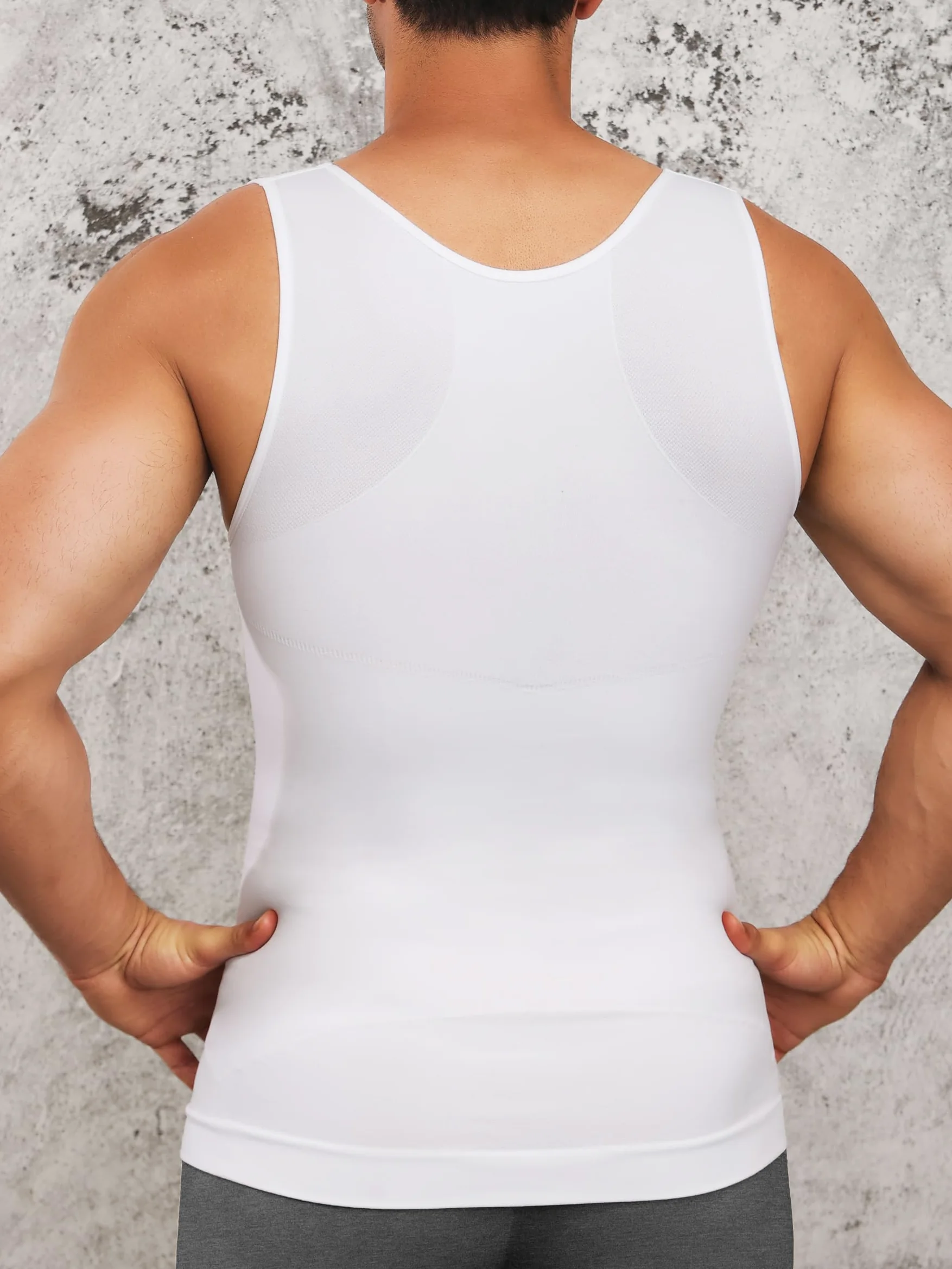 SLIMBELLE Męska kamizelka kompresyjna wyszczuplająca modelująca sylwetkę bielizna modelująca brzuch kontrola brzucha koszula kompresyjna podkoszulki bezszwowe podkoszulki