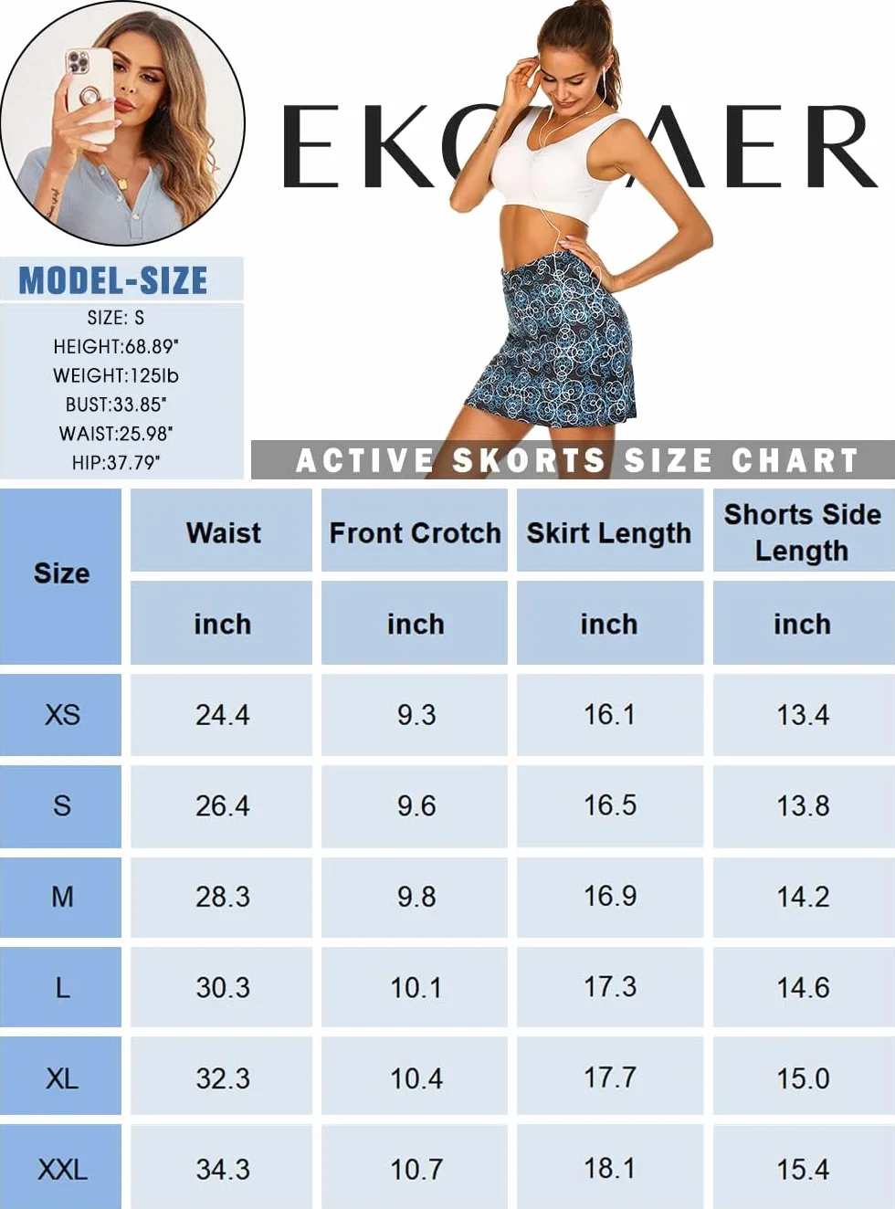 MAXMODA Damskie spodnie do biegania z motywem hokeja spódnica obcisłe Capris Gym Yoga Pants