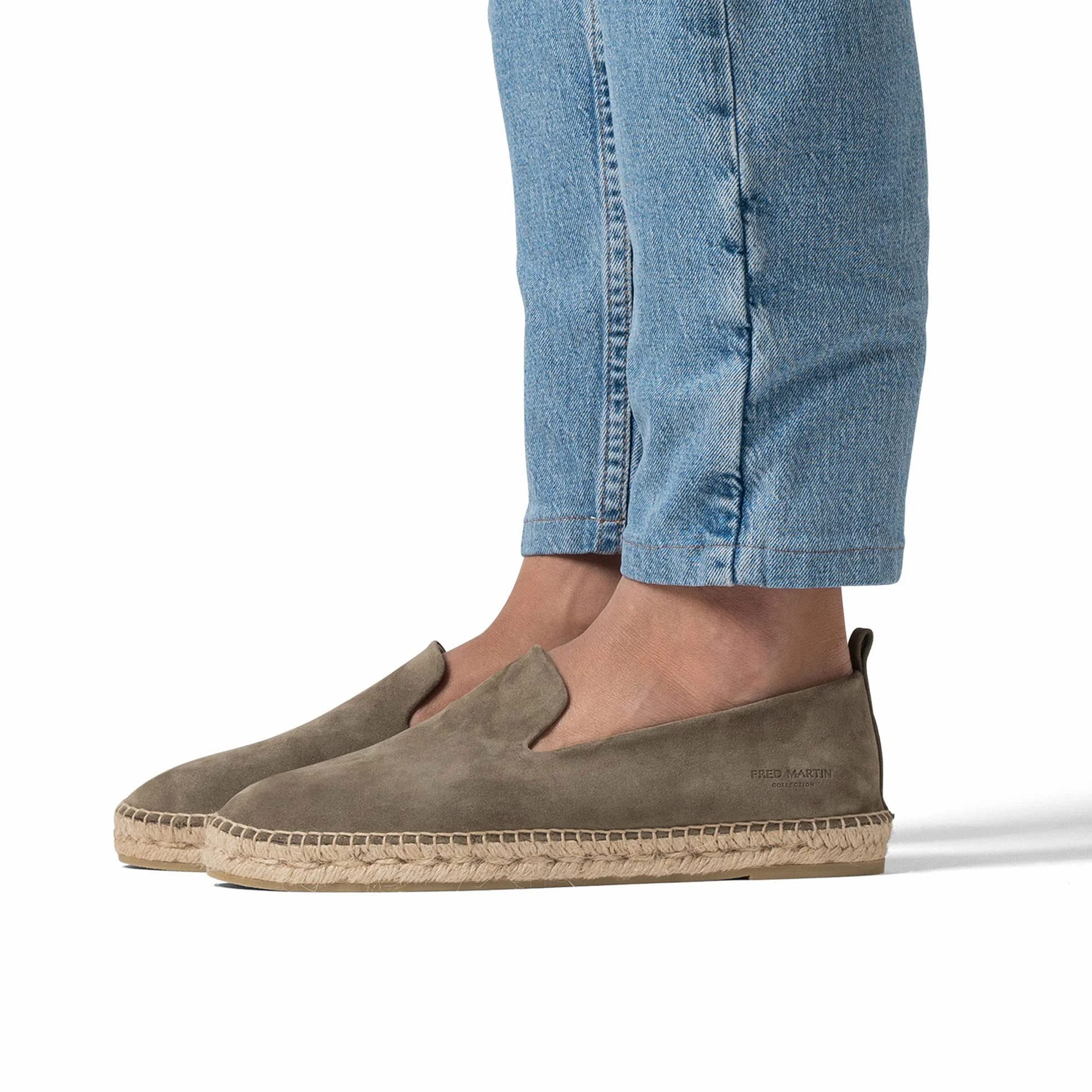 Fred Martin Collection, męskie espadryle z zamszu i juty
