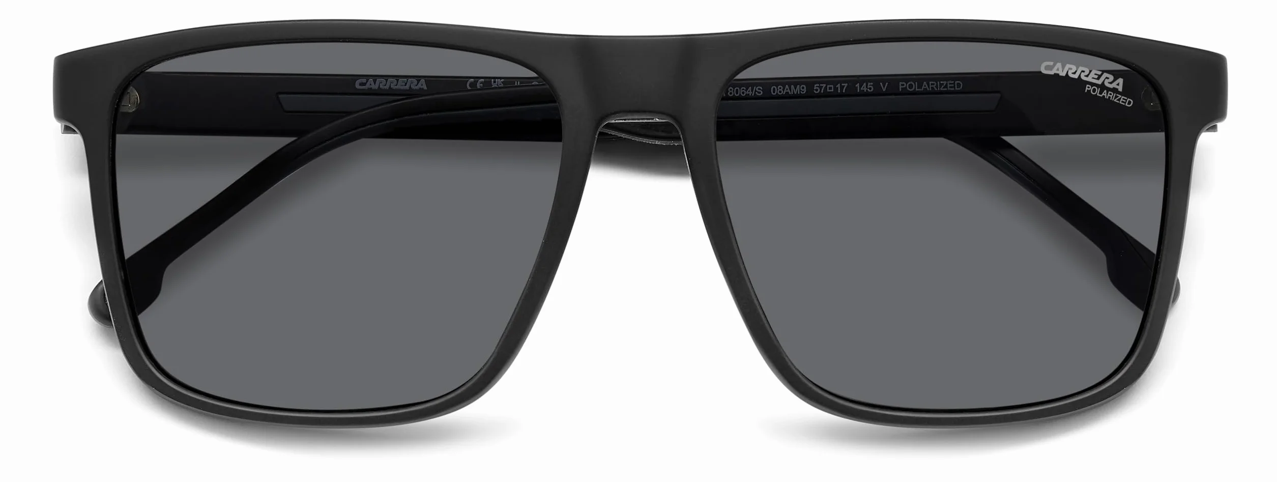 Carrera 8064/S Okulary Przeciwsłoneczne Black Grey Grey Polarized 57/17/145