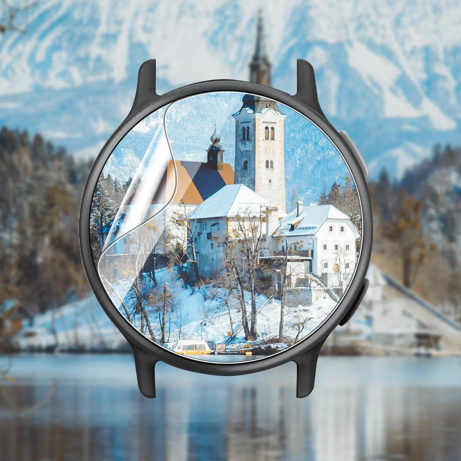 Pnakqil 4-częściowy ochraniacz ekranu do Garmin Vivoactive 5/6 - samoregenerujący się elastyczny ochraniacz TPU, przezroczysty HD [bez pęcherzyków] ochraniacz, odporny na zarysowania, pełna ochrona