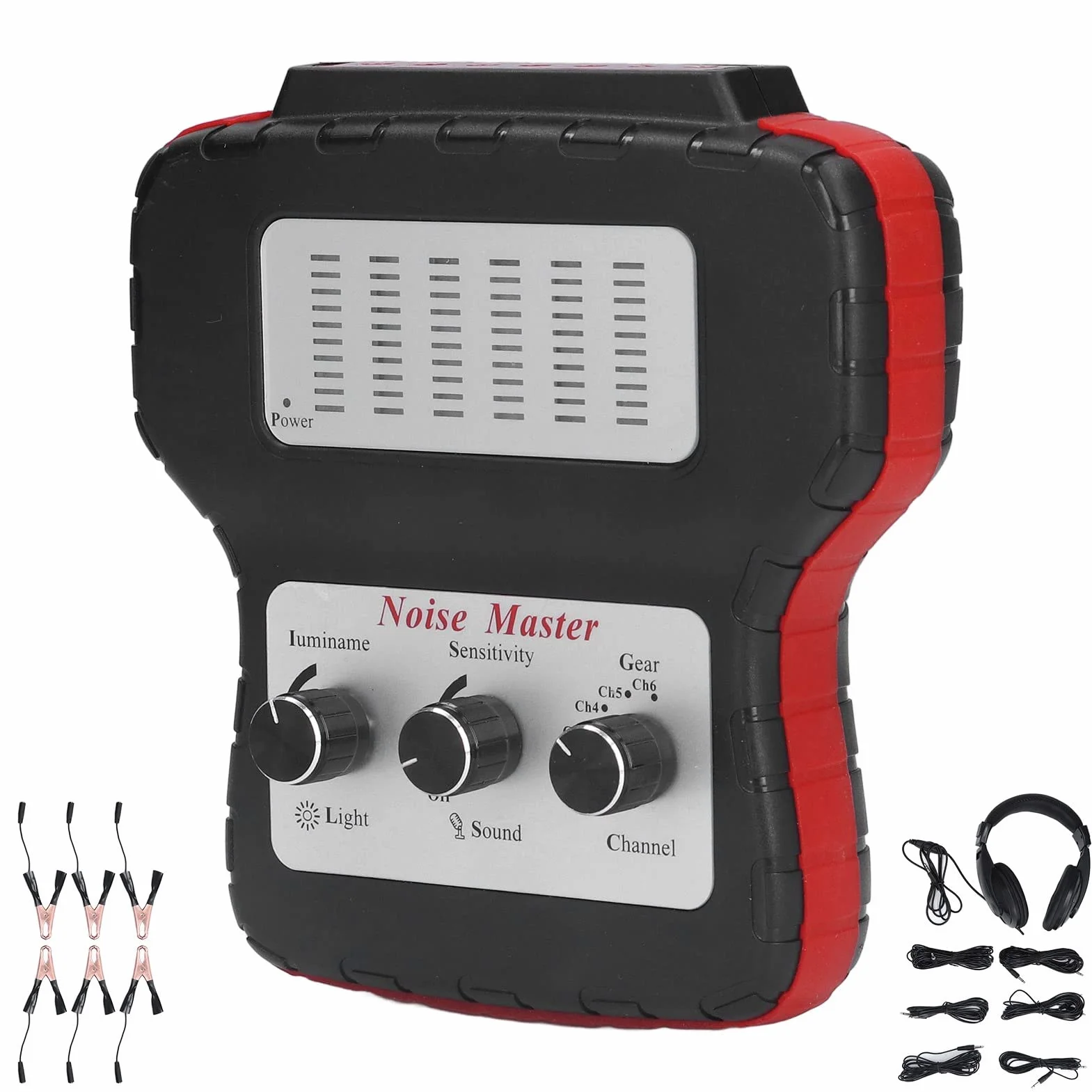 Ausla stetoskop samochodowy, 6-kanałowy stetoskop elektroniczny, 100 Hz ~ 10 kHz, tester przekładni silnika do nietypowych dźwięków, urządzenie do diagnostyki silnika