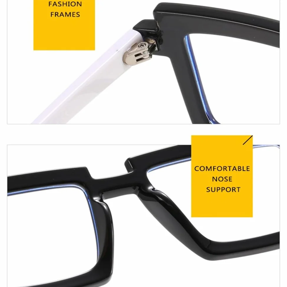 Retro prostokątne okulary ramka kobieta mężczyzna kwadratowe okulary