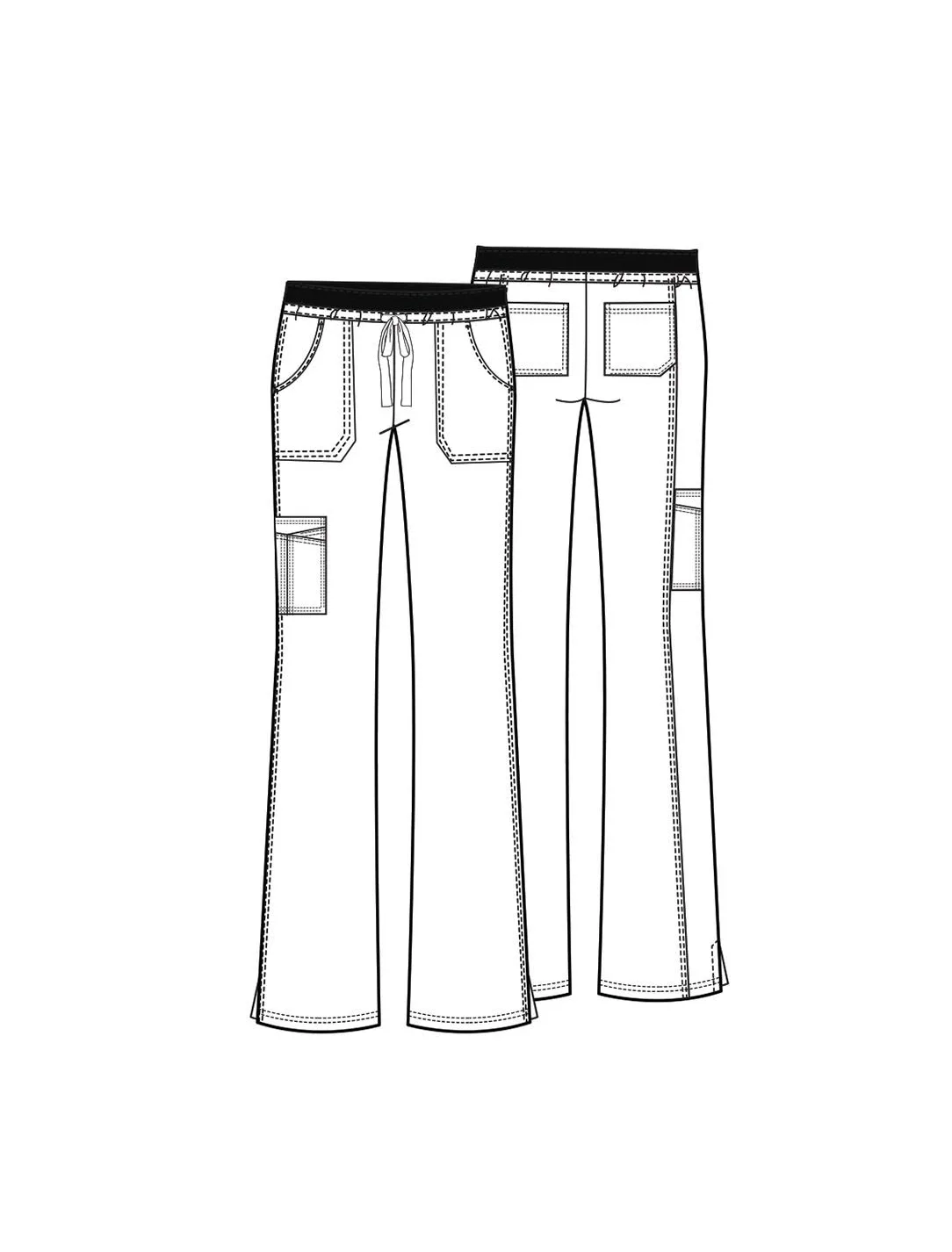 Cherokee Workwear Core Stretch Low Rise Cargo Scrubs Pant - Odzież robocza Core stretch niski stan bojówki spodnie szorujące Kobiety