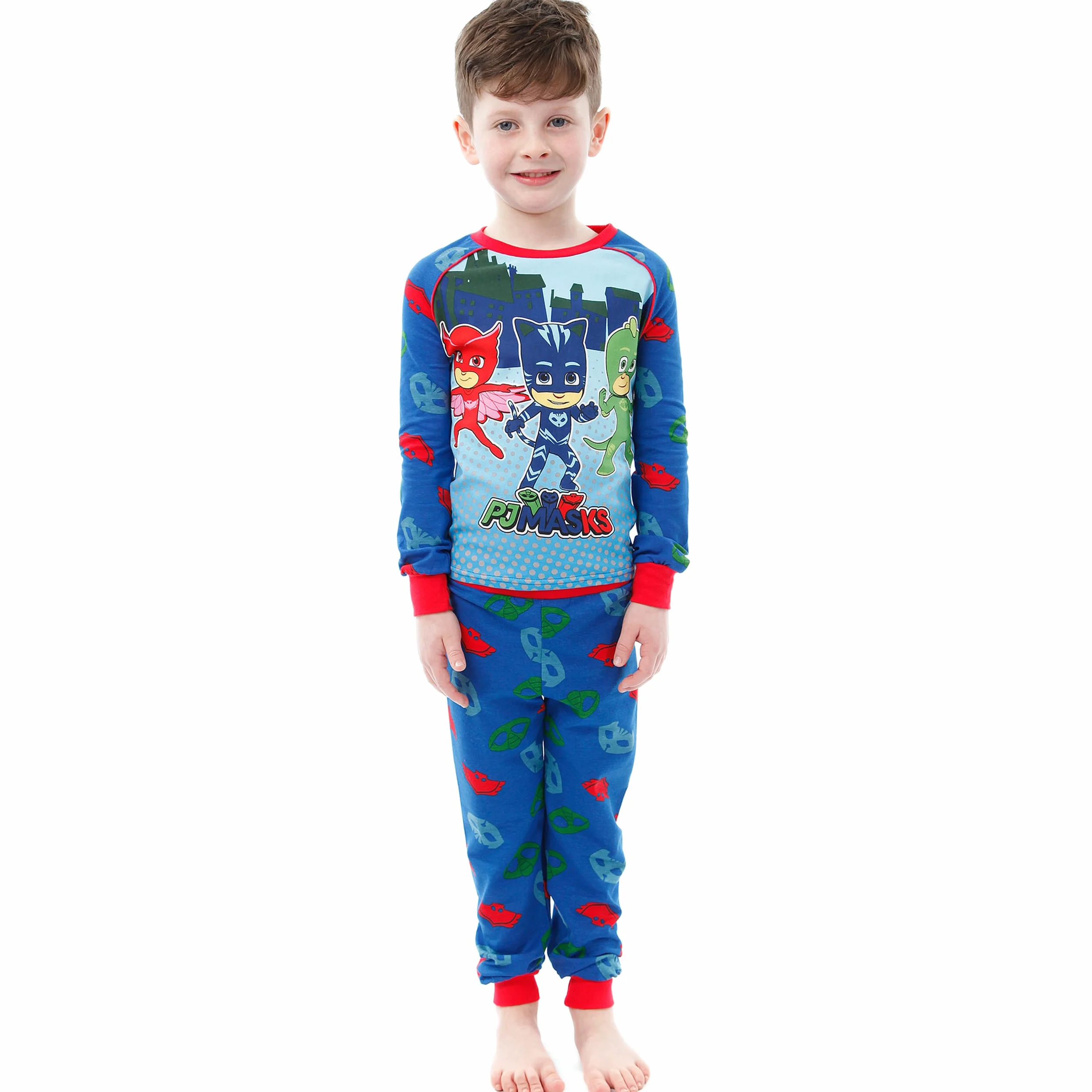 PJ Masks Piżama dla chłopców, Catboy Owlette Gekko, piżama dla dzieci, krój slim fit