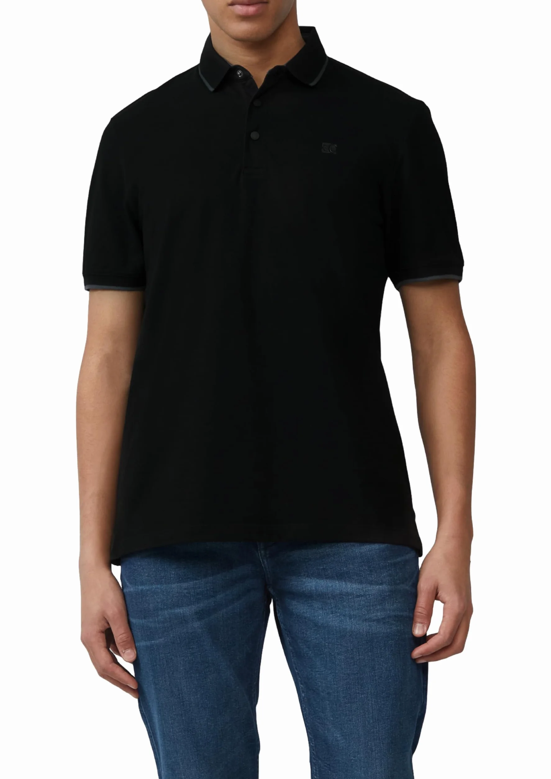s.Oliver Męska koszulka polo sportowa, czarny, XL