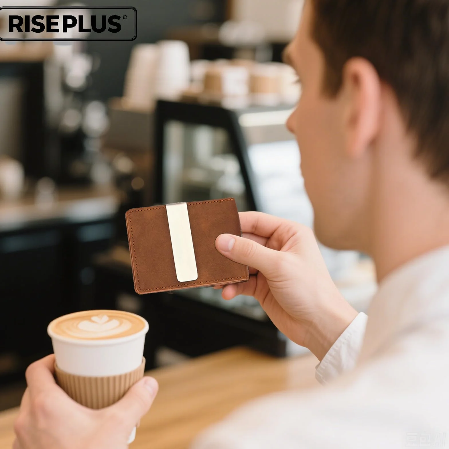 Zacisk do pieniędzy męski, Slim Wallet z zaciskiem do pieniędzy, Money Clip, Ultralekkie etui na karty, Kompaktowe etui na karty kredytowe RFID, Minimalistyczny portfel z zaciskiem do
