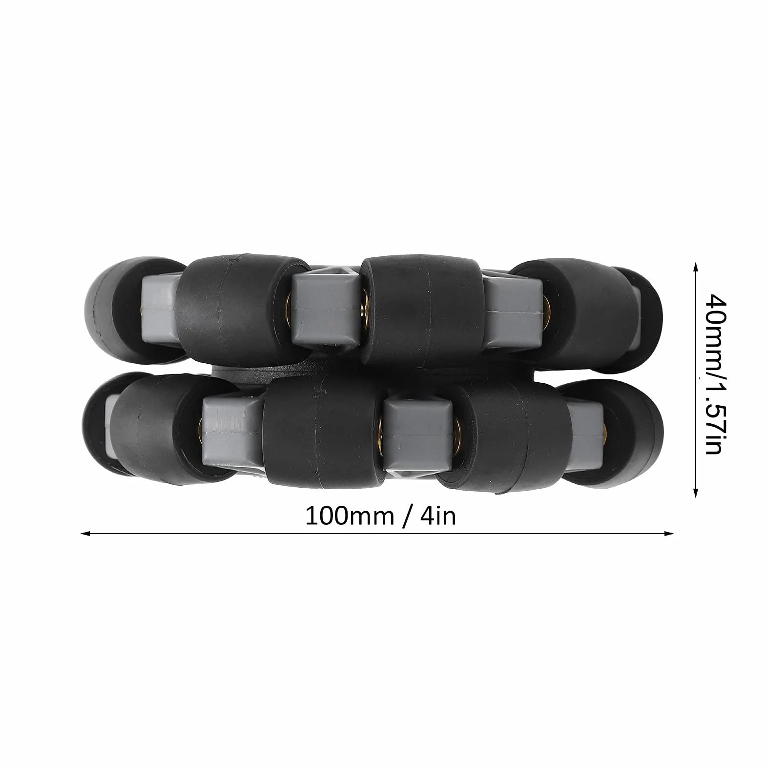 Podwójne Koło Dookólne, Plastikowe Podwójne Koło Dookólne 100 Mm z platformą ładującą 20 Kg Zestaw Robotyczny 14049